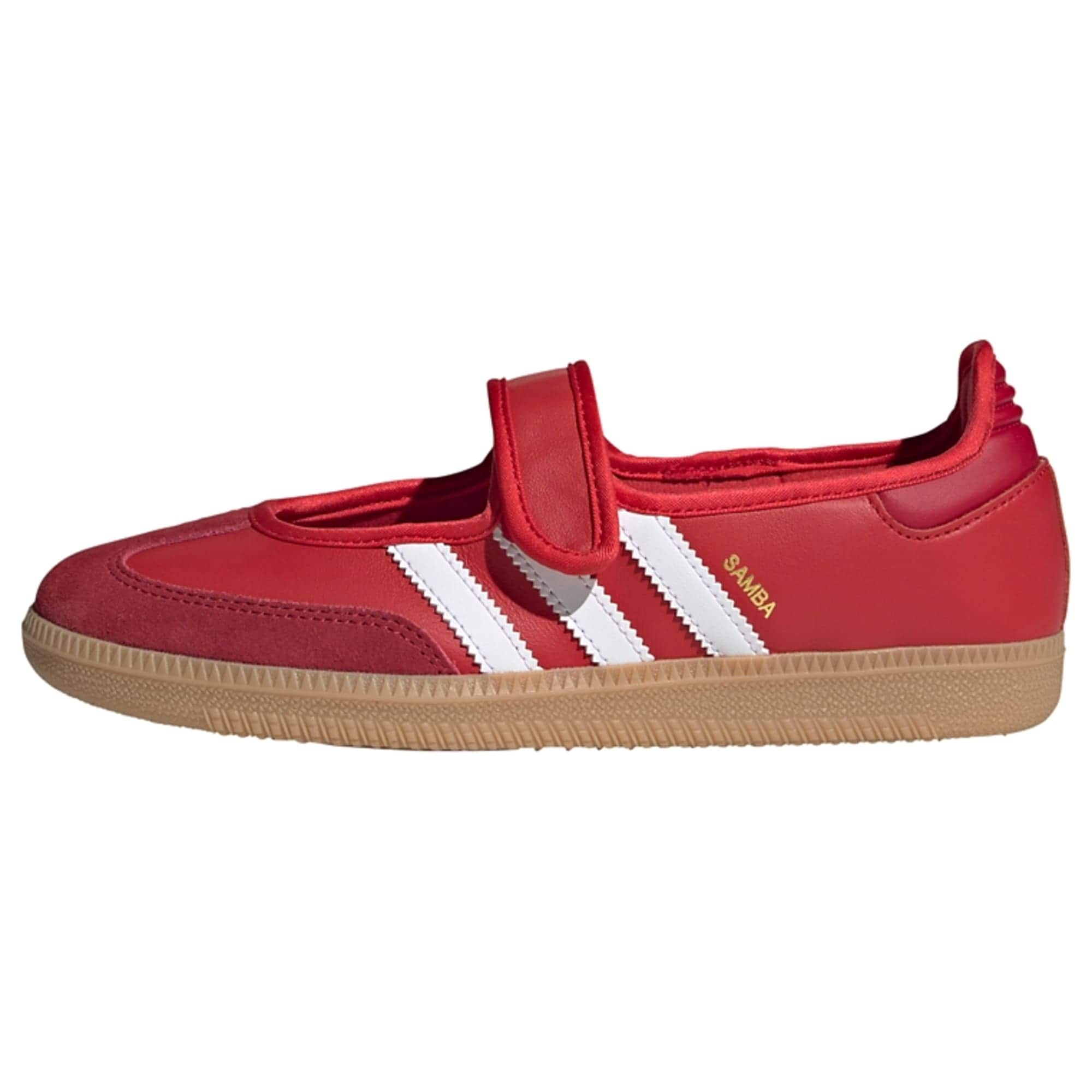 ADIDAS ORIGINALS Balerini cu curea glezna Samba  roșu / roși aprins / alb