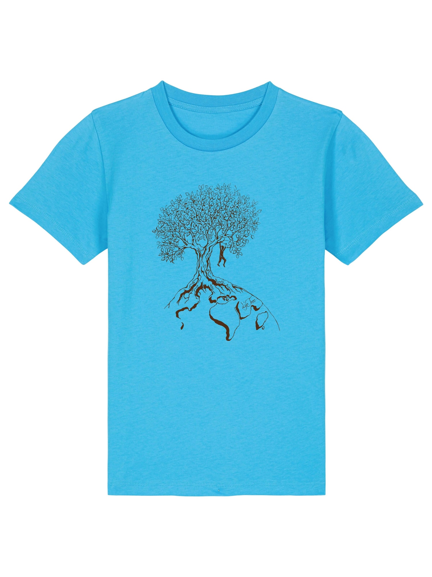Life-Tree Majica 'Kids Unisex Hanging On' akvamarin
