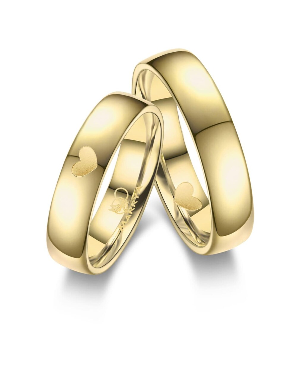 Ring 'MARRYA ES-30 Ehering aus Edelstahl Gold plattiert'