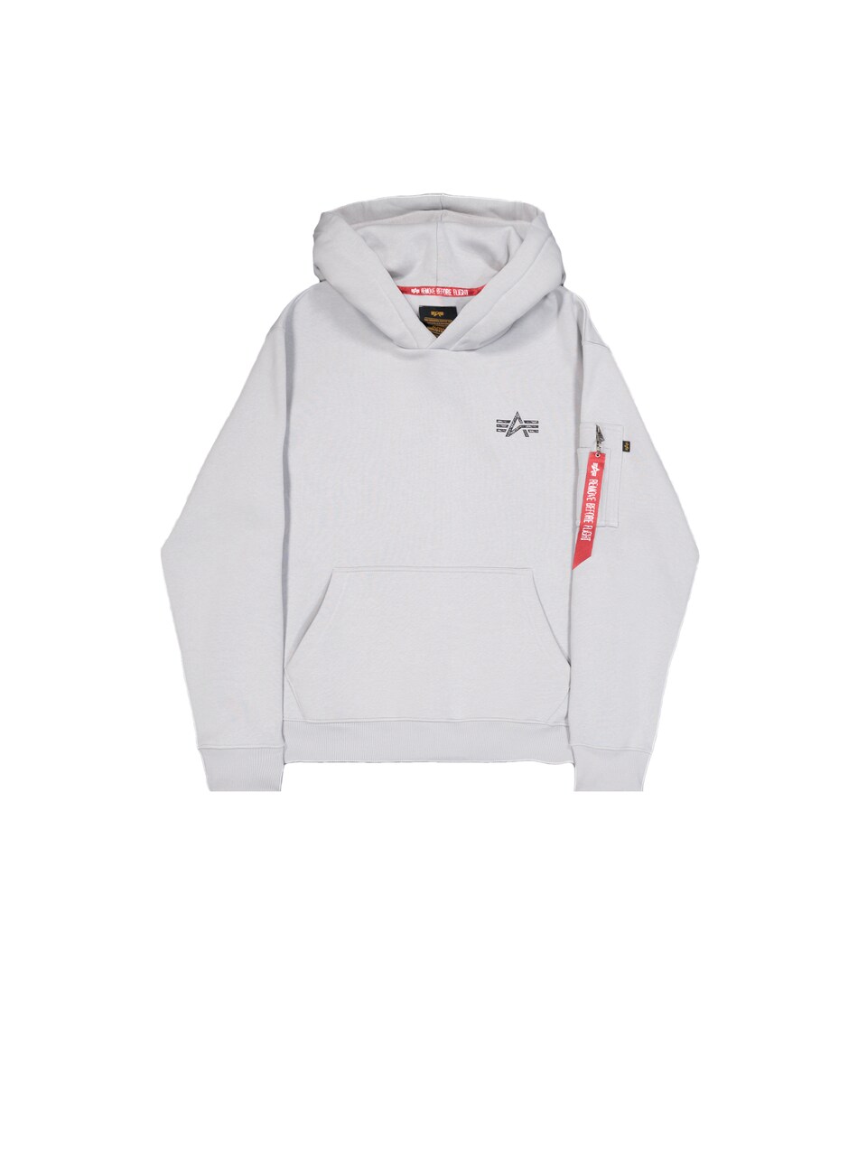 Sweatshirt 'Signature' gråmelerad / röd