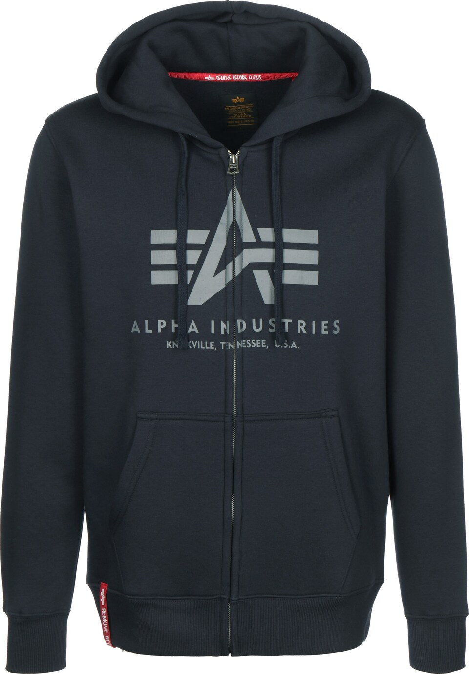 Sweatshirt marinblå / grå / röd