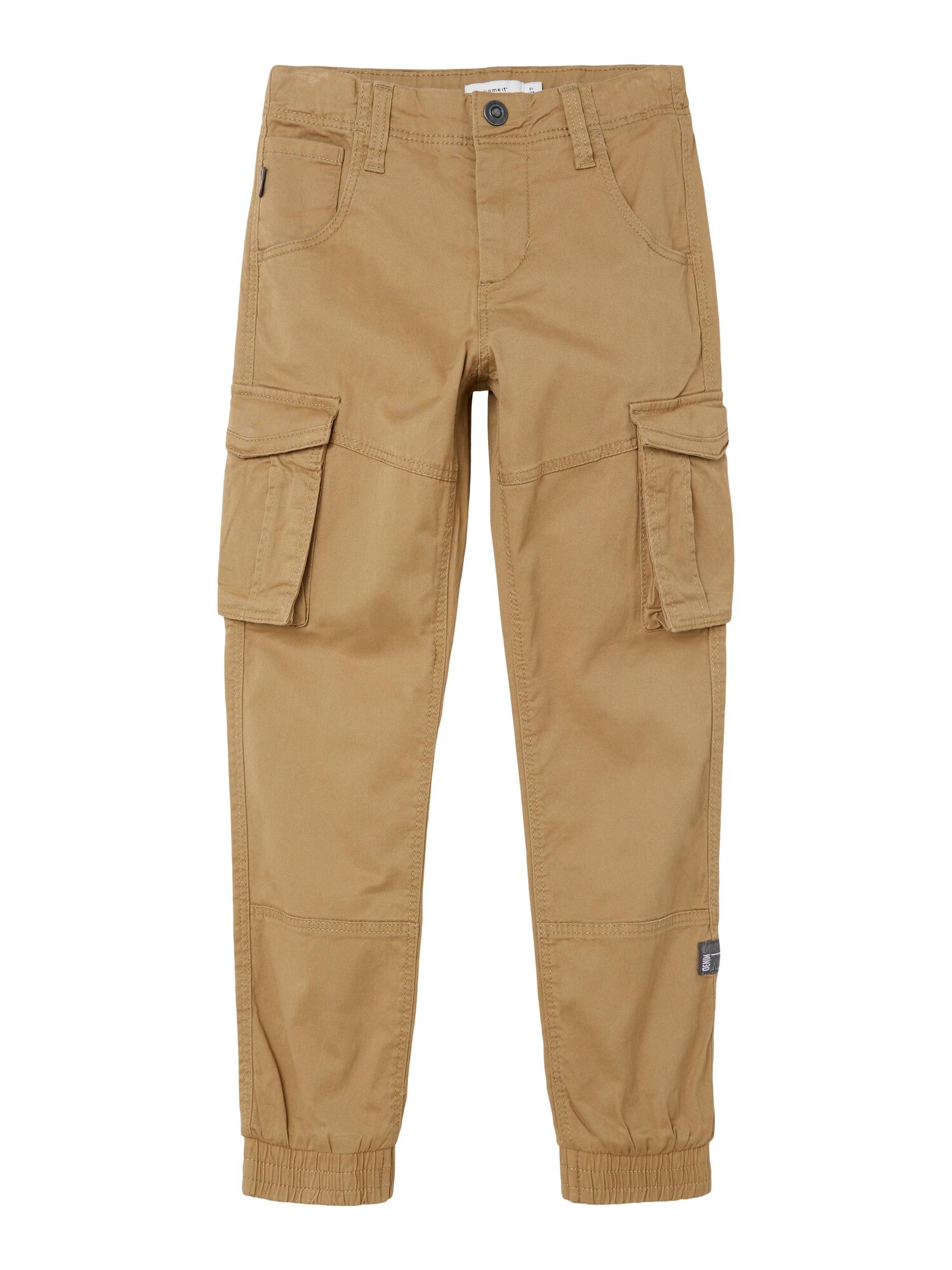 NAME IT Pantaloni Bamgo  maro deschis / gri metalic / alb