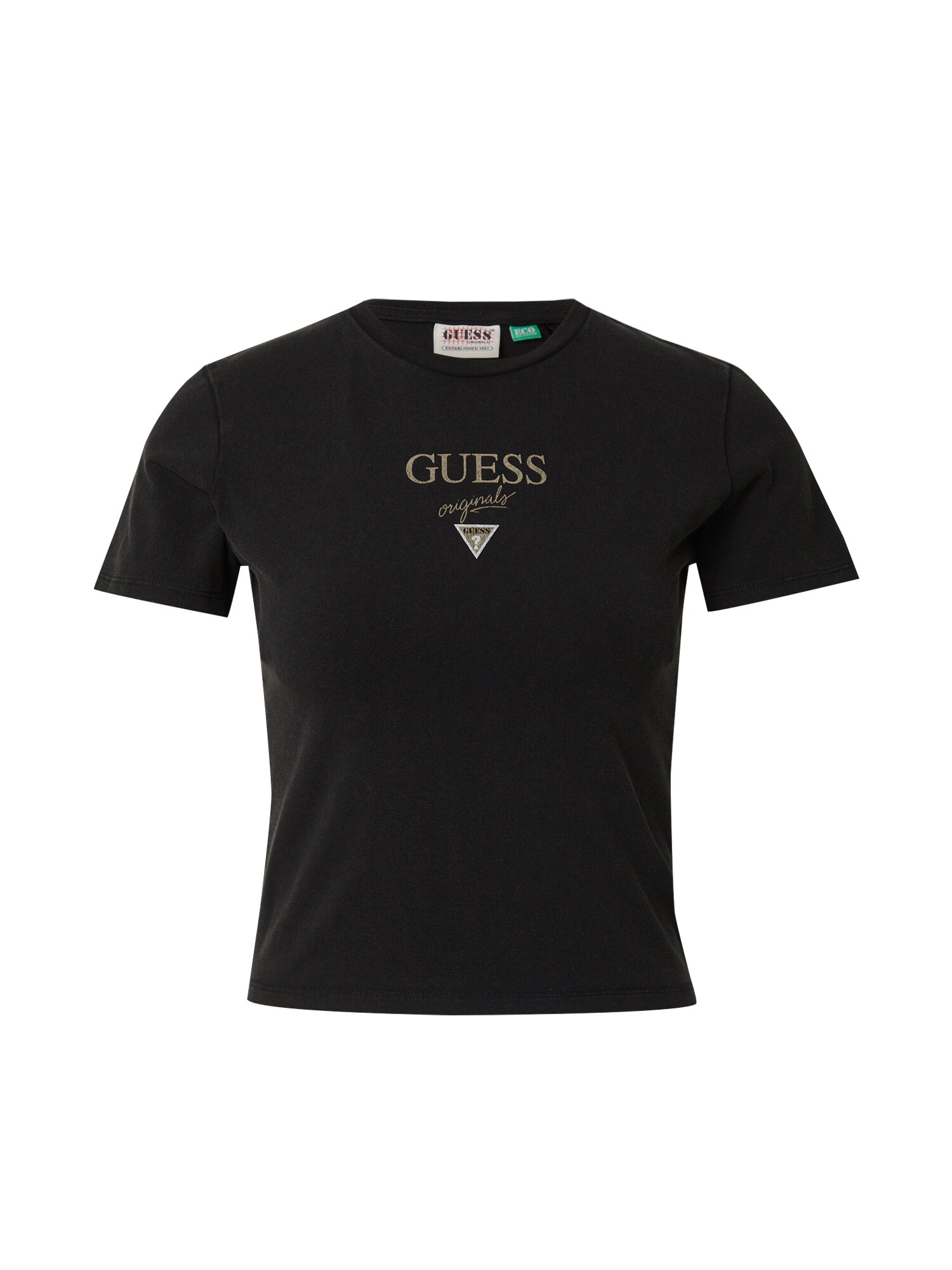 GUESS Originals Póló  olíva / fekete / fehér akciós termékkép 1