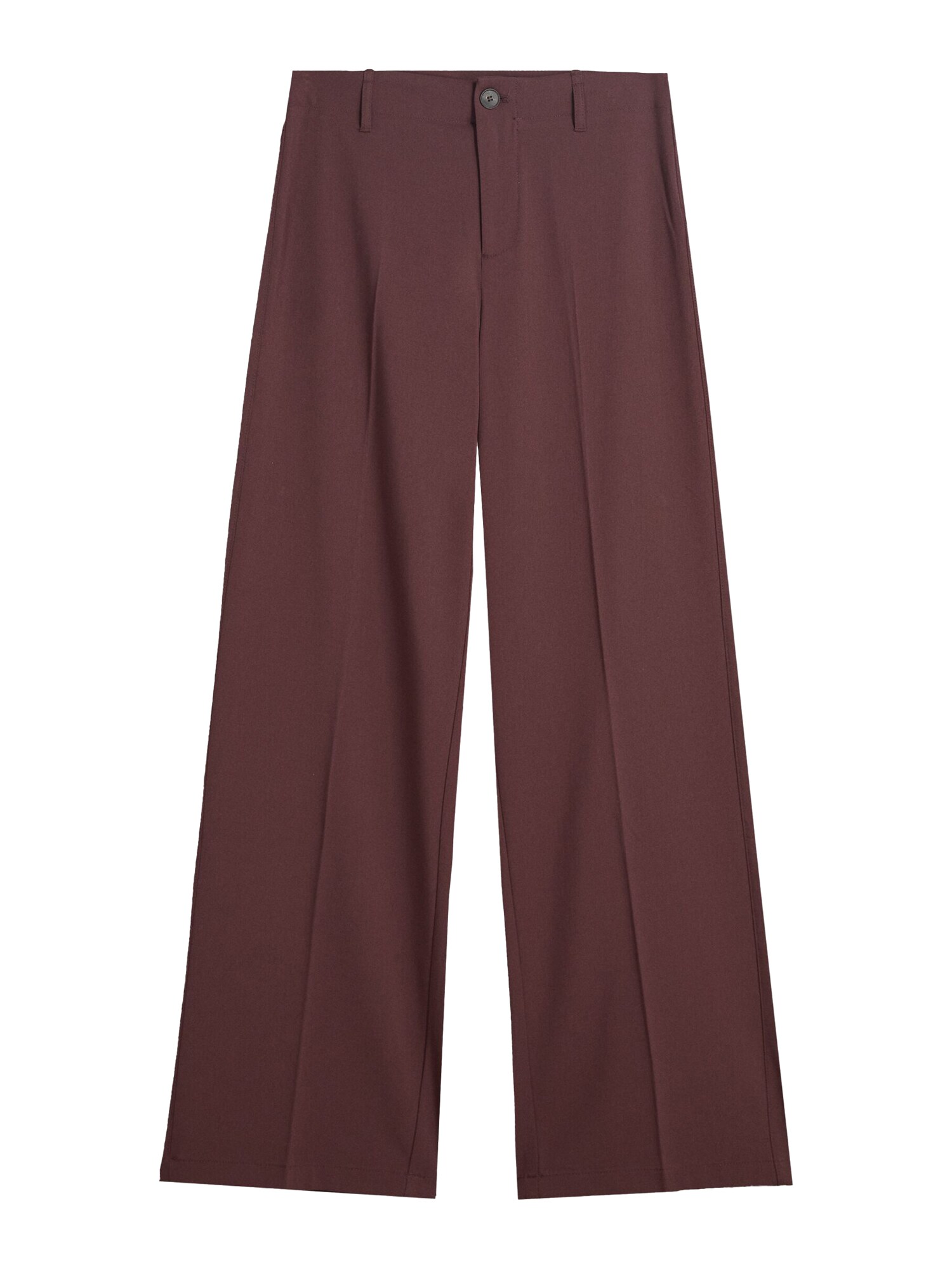 Bershka Ráncos nadrág  burgundi vörös akciós termékkép 1