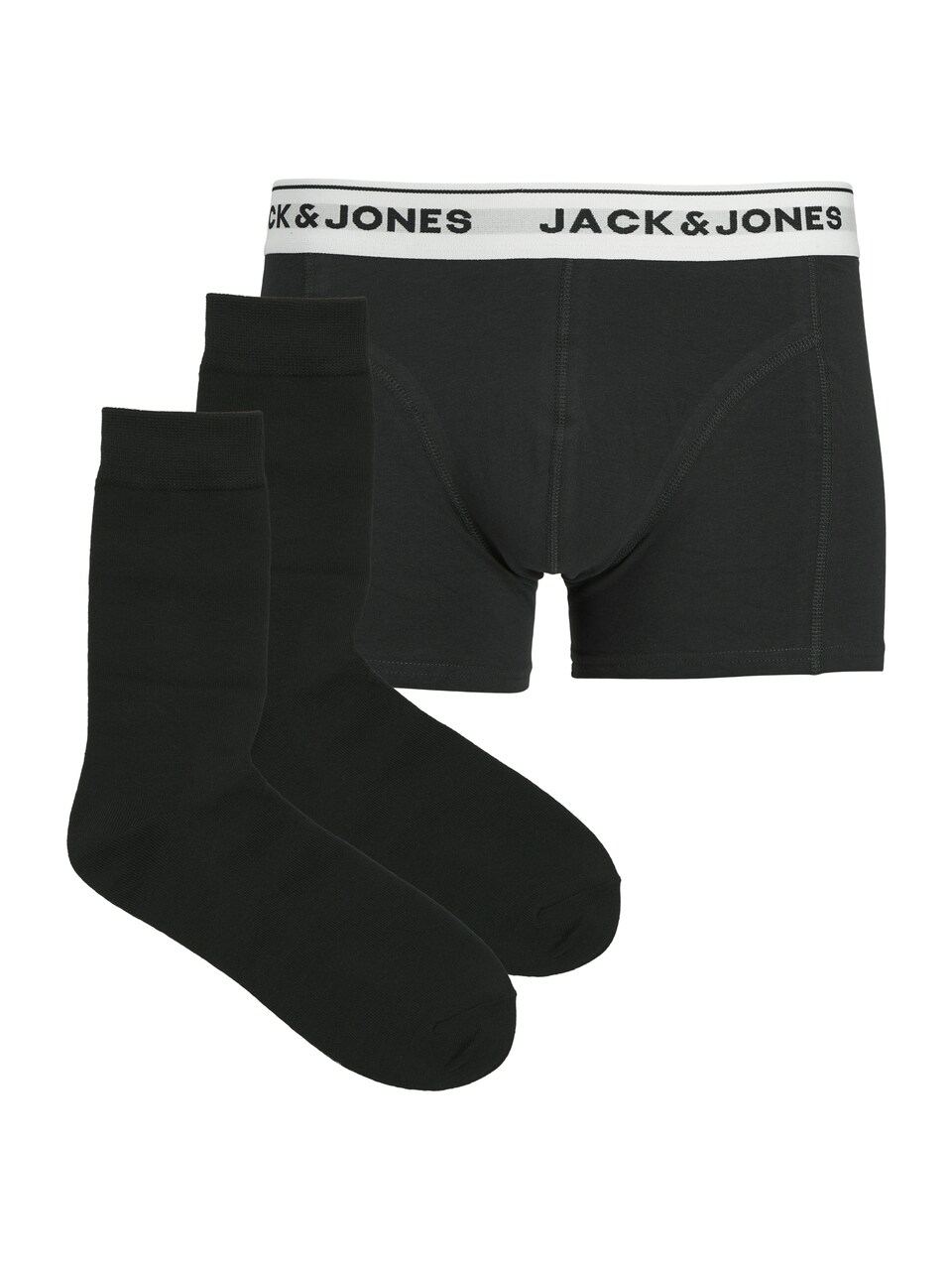 Boxershorts 'JACORDINARY' ljusgrå / svart