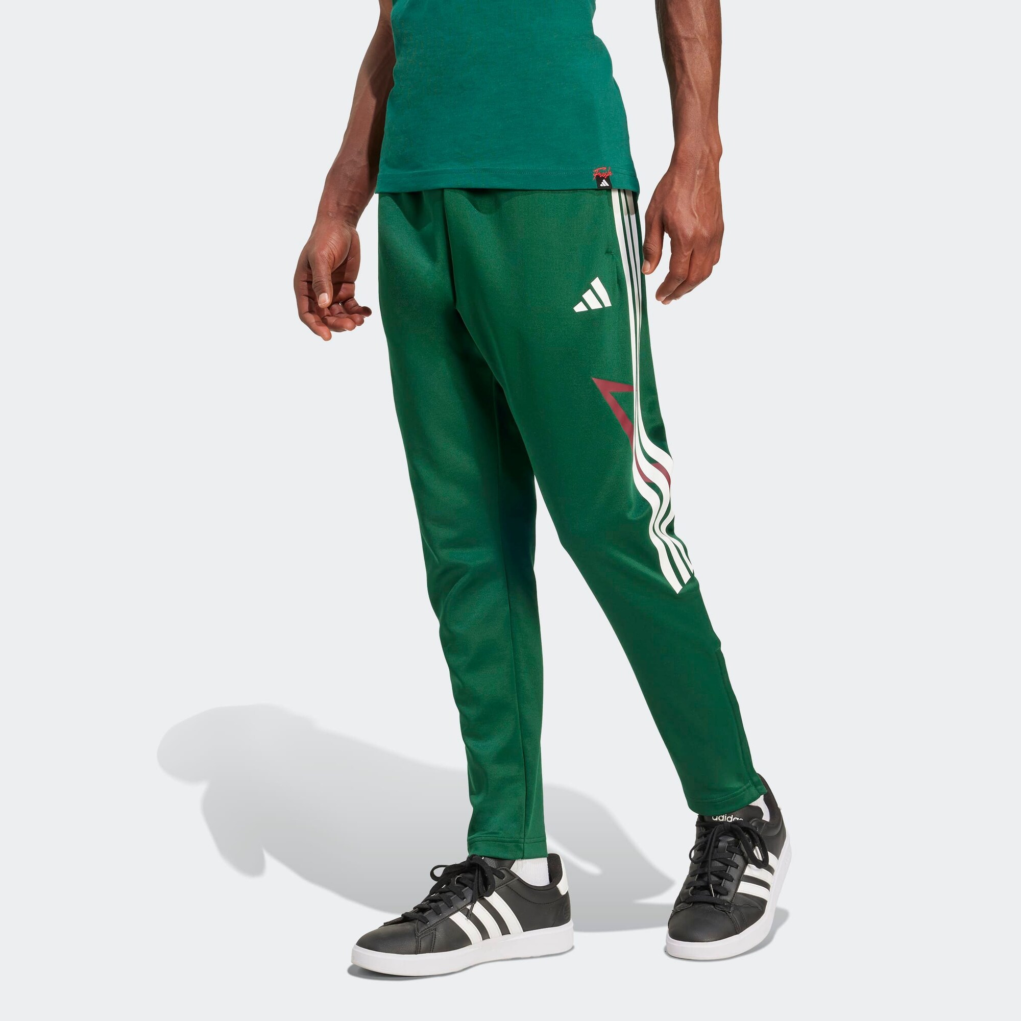 ADIDAS SPORTSWEAR Športové nohavice 'Tiro' tmavozelená / červená / biela (obrázok 5)