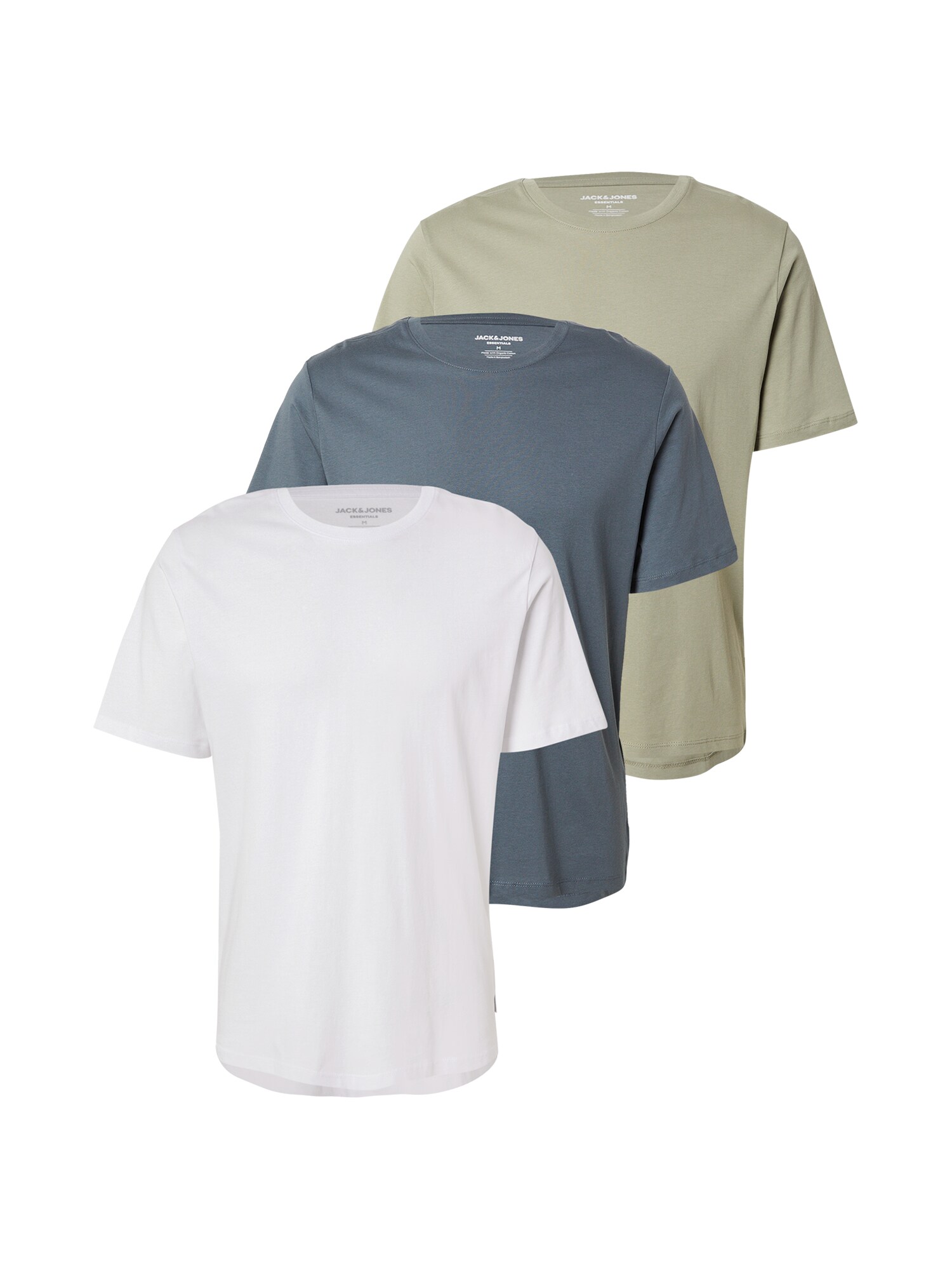 JACK & JONES Póló  galambkék / nád / fehér akciós termékkép 1