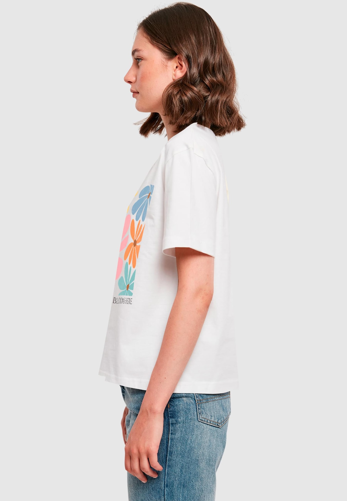 Thumbnail - Merchcode Ladies Blooms Here Tee