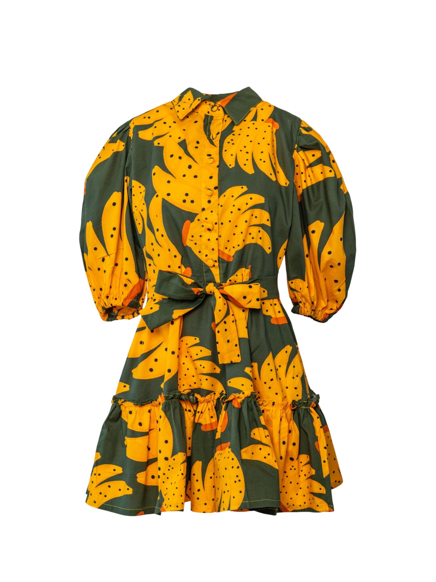 Pineapples Don't Have Sleeves Abito 'Ana Banana' verde