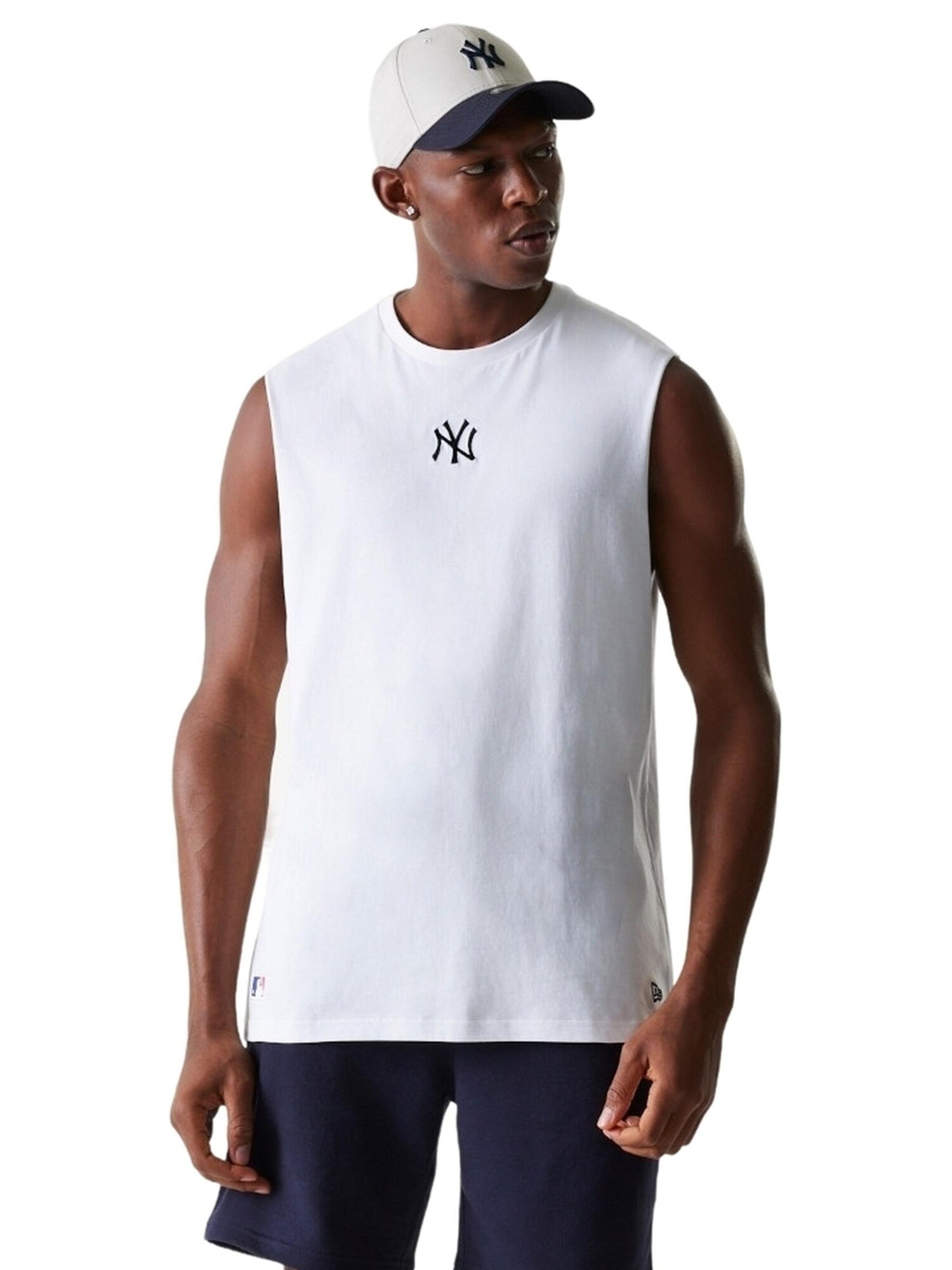 NEW ERA Tricou Camiseta new era blanca tirantes yankkes midi logo sleeveless tee alb