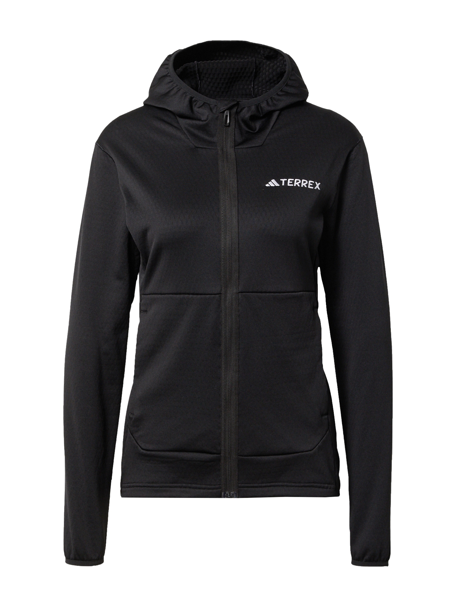 ADIDAS TERREX Športna jakna 'Xperior Light Fleece '  črna / bela