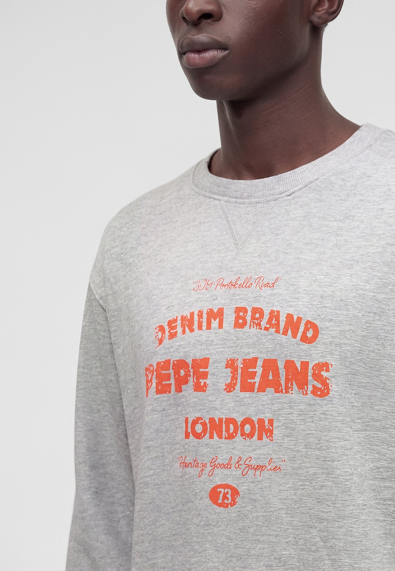 Pepe Jeans Sudadera 'JAXON'  gris / naranja – imagen 4