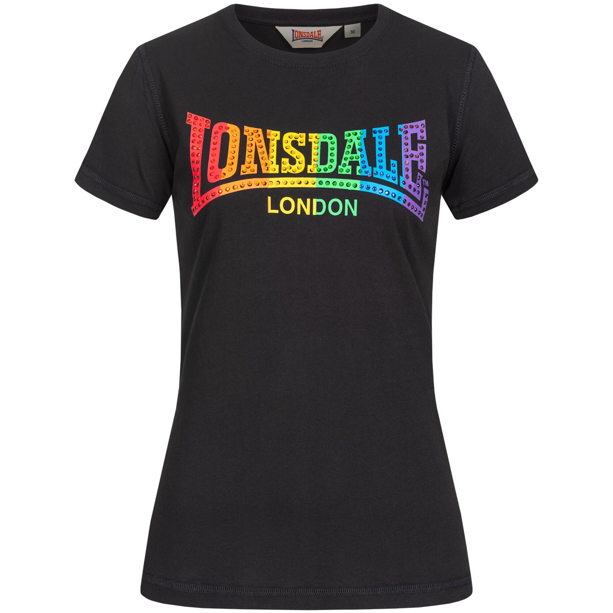 LONSDALE Póló 'Happisburg'  zöld / lila / narancs / fekete akciós termékkép 1