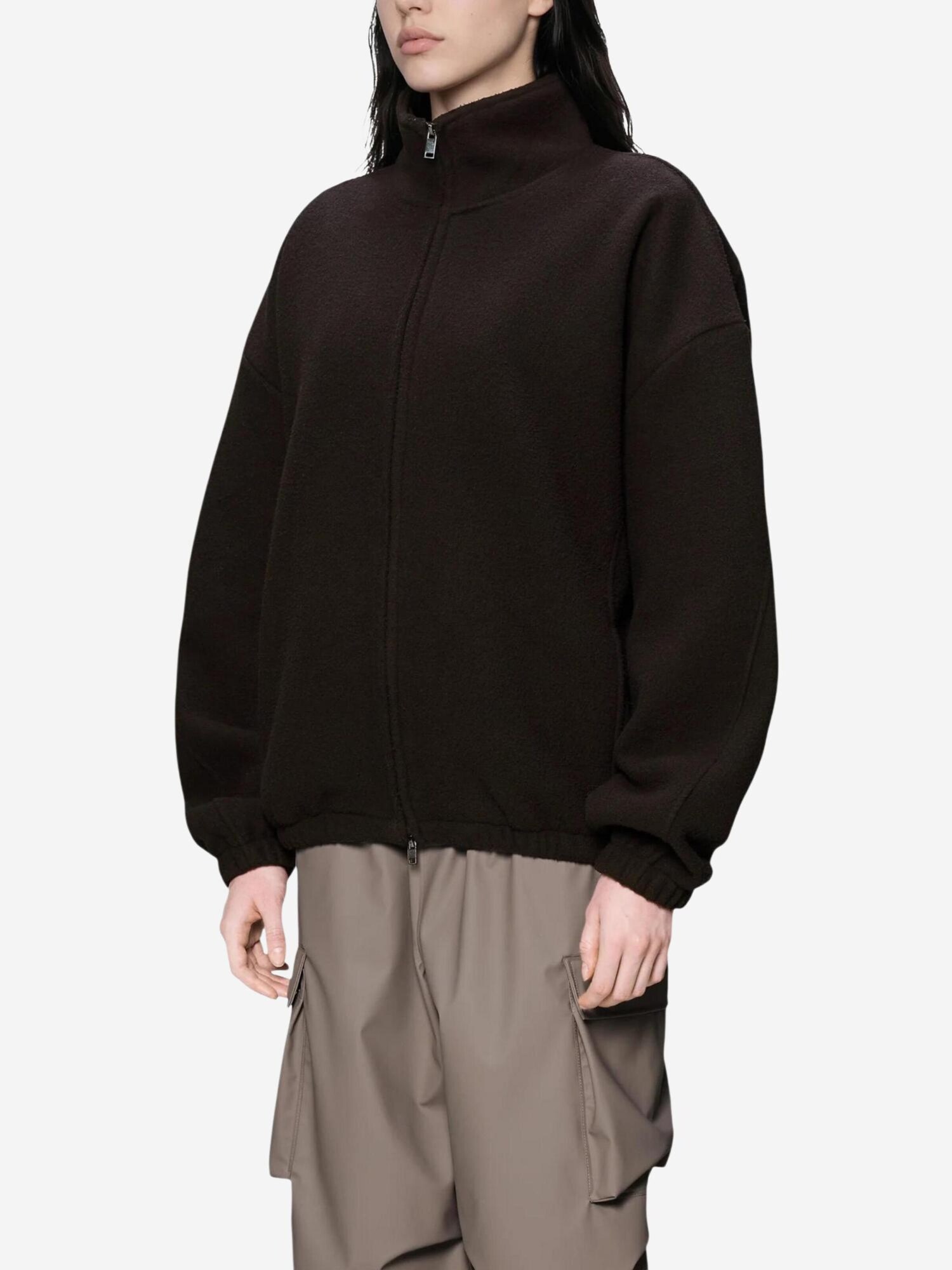 RAINS Chaqueta de entretiempo 'Fleece Zip Jacket Bark 19030'  marrón oscuro – imagen 4