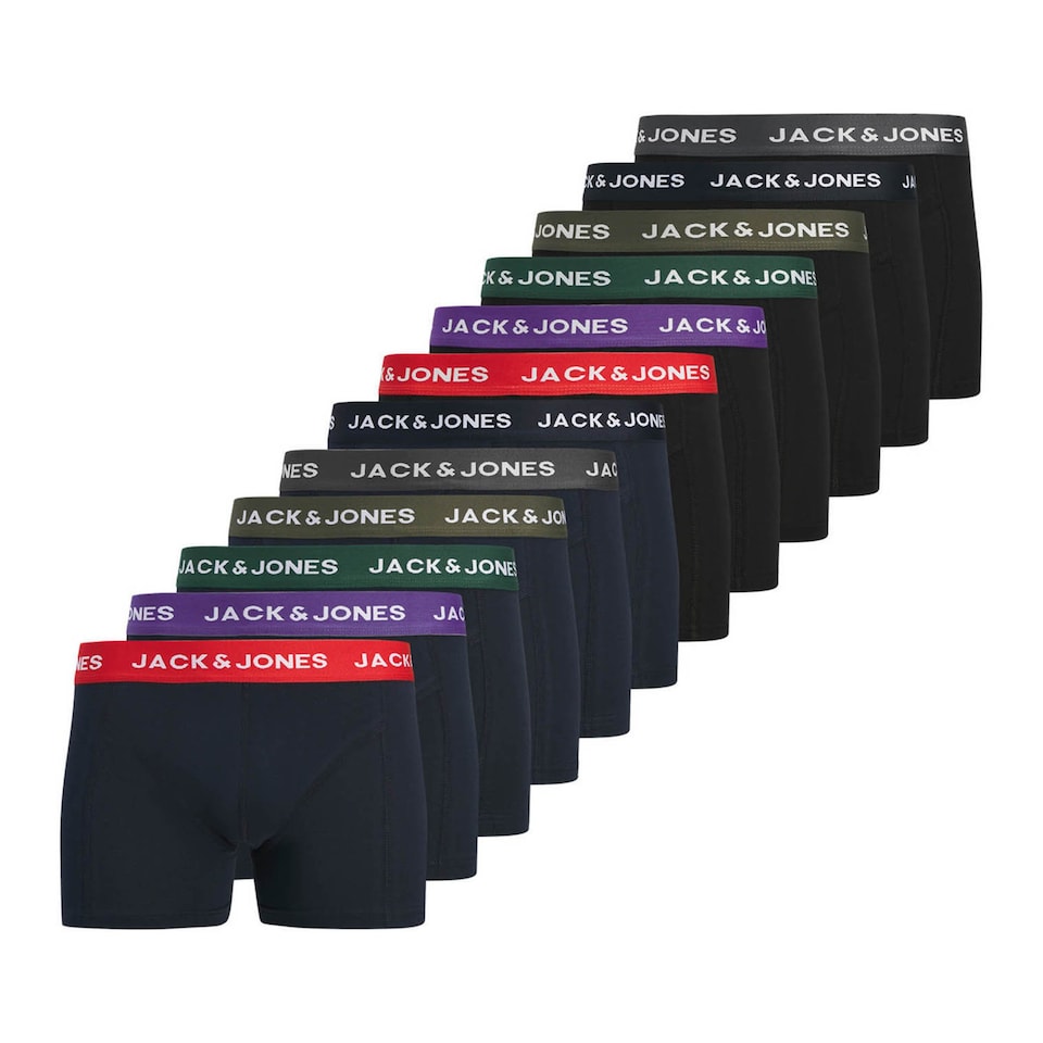 Boxershorts 'JACKYLE' marinblå / lila / röd