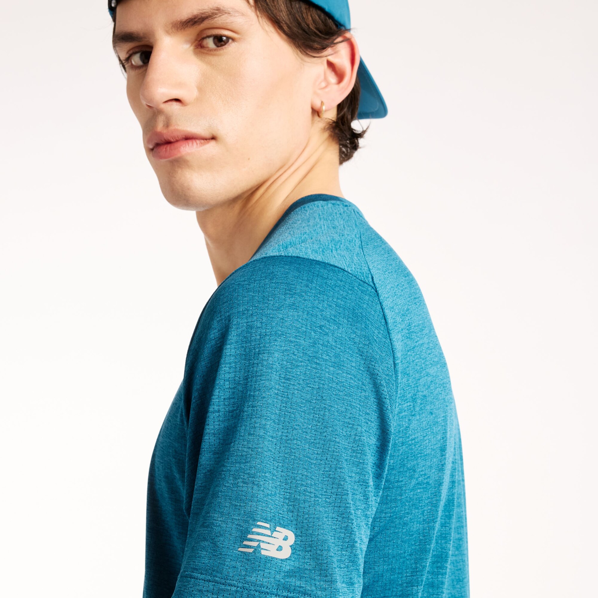 New balance Camiseta funcional 'RC Essential Graphic T-Shirt' azul / azul cobalto – imagen 3