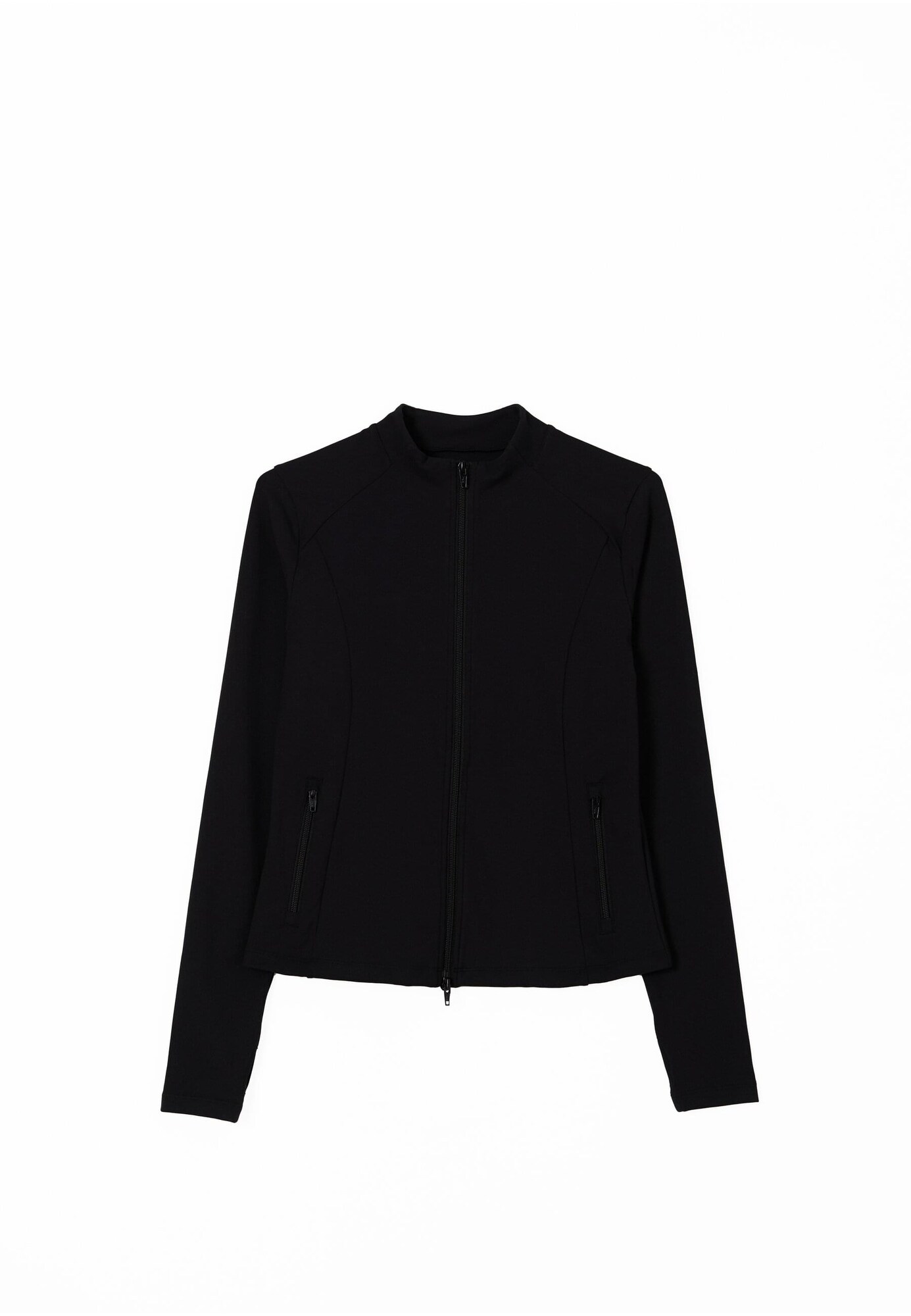 Aimn Bluză cu fermoar sport Sense  negru