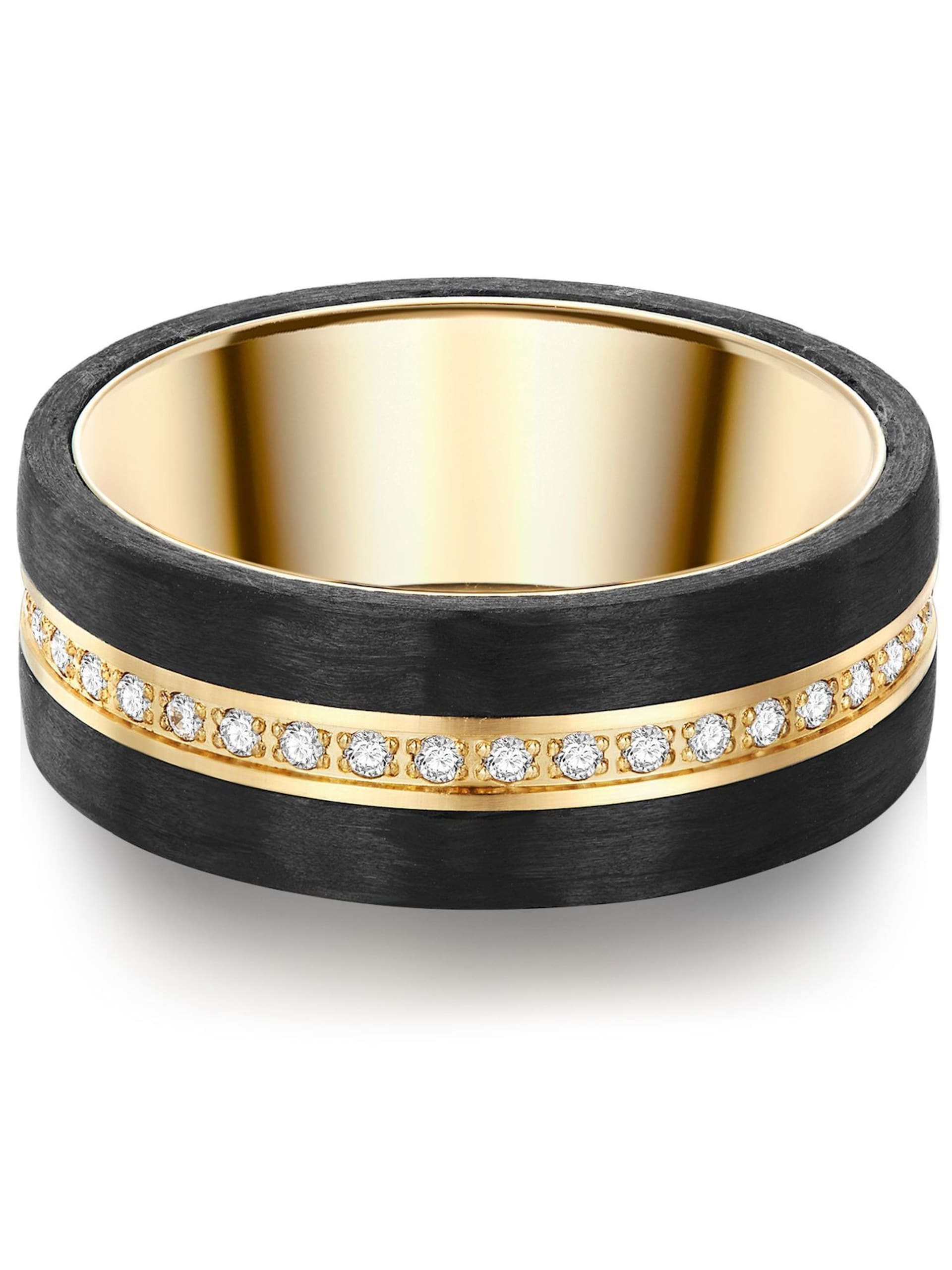 Trilani Ring guldgul / svart dam