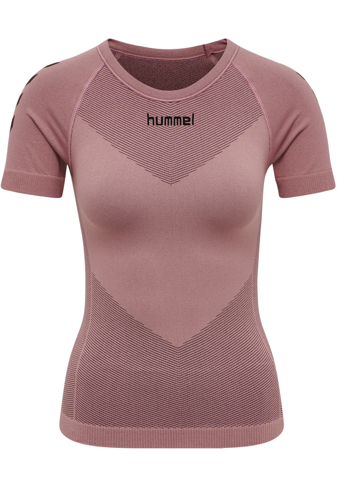 Hummel Функционална тениска 'First Seamless'  пепел от рози / черно