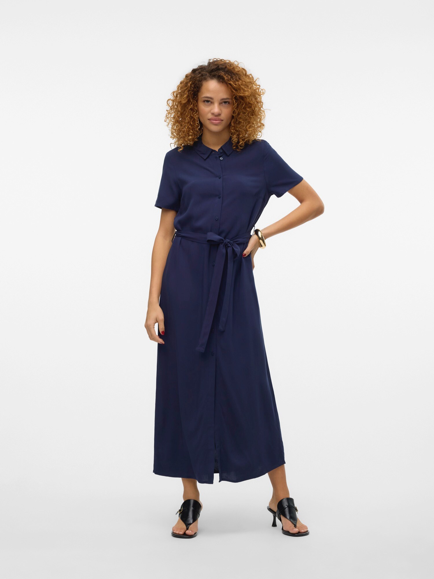 VERO MODA Košeľové šaty 'VMEasy Joy' námornícka modrá (obrázok 4)