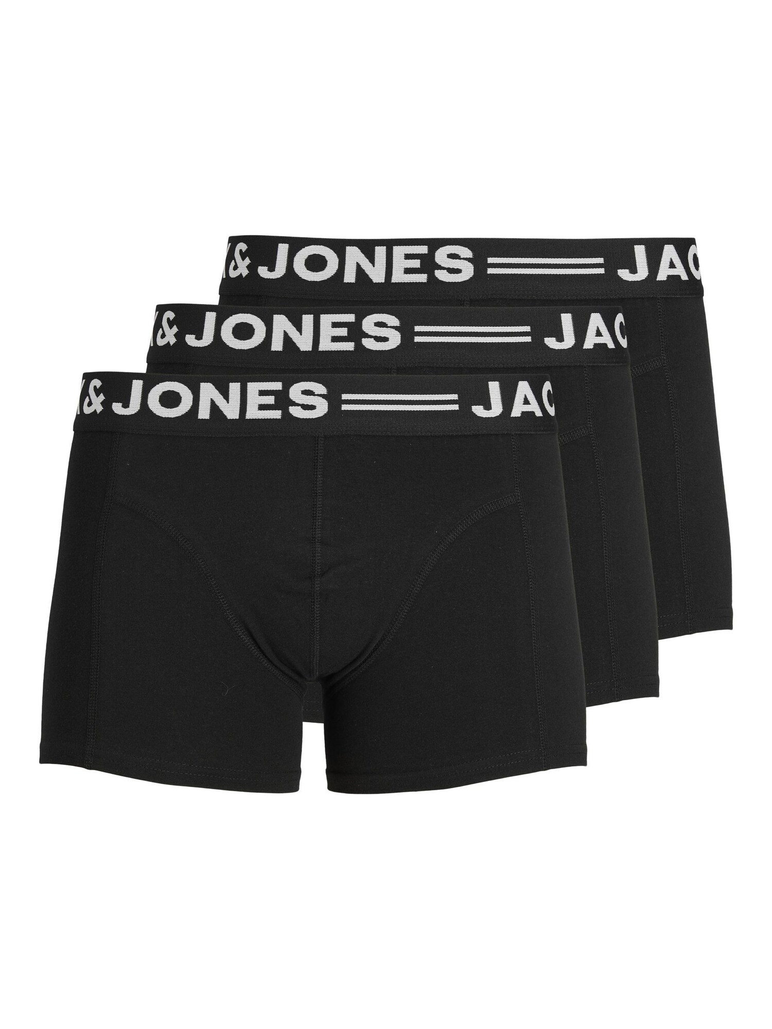 JACK & JONES Boxeralsók 'Sense'  fekete / fehér akciós termékkép 1
