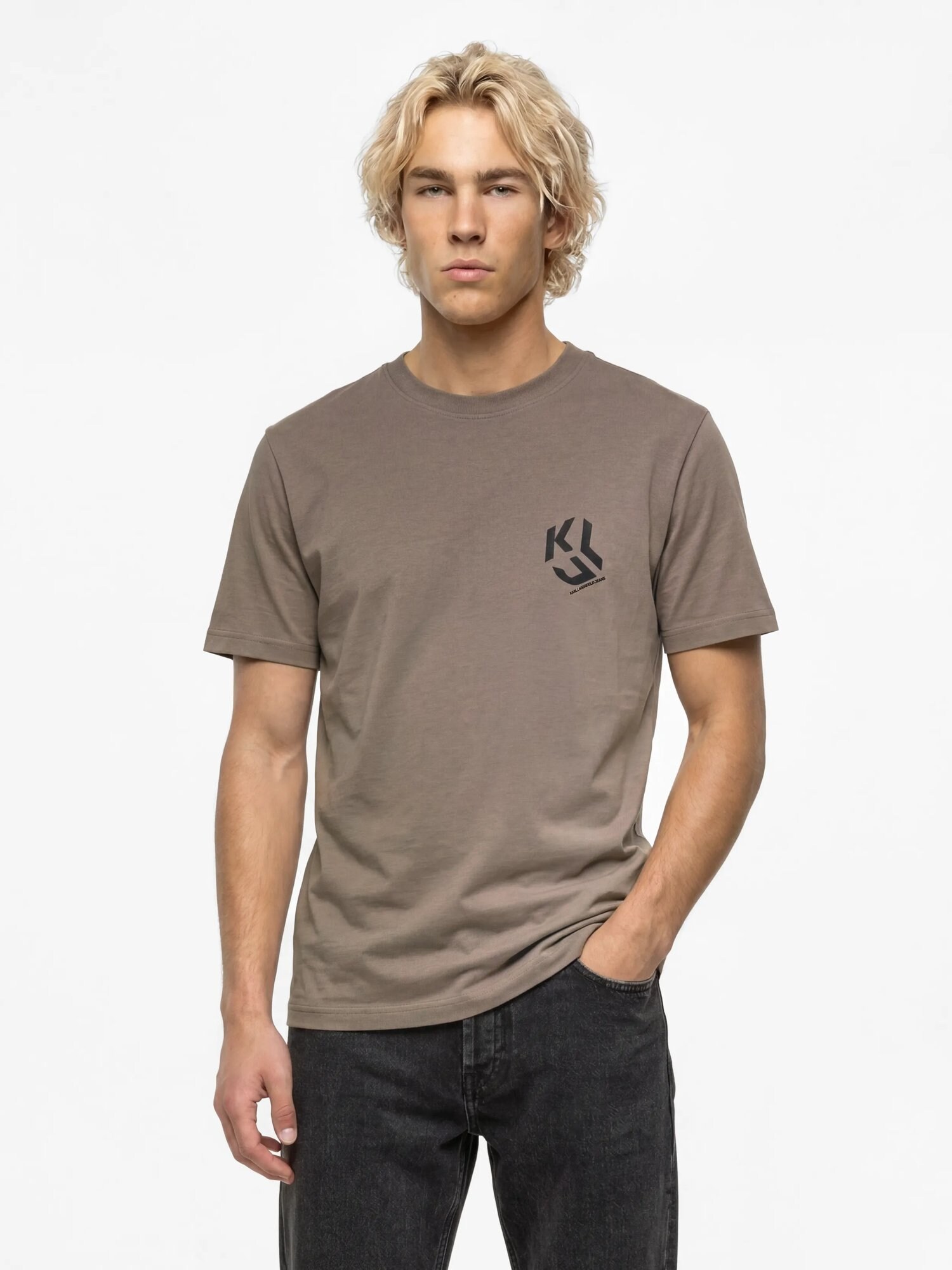 KARL LAGERFELD JEANS Camiseta malva / negro – imagen 3