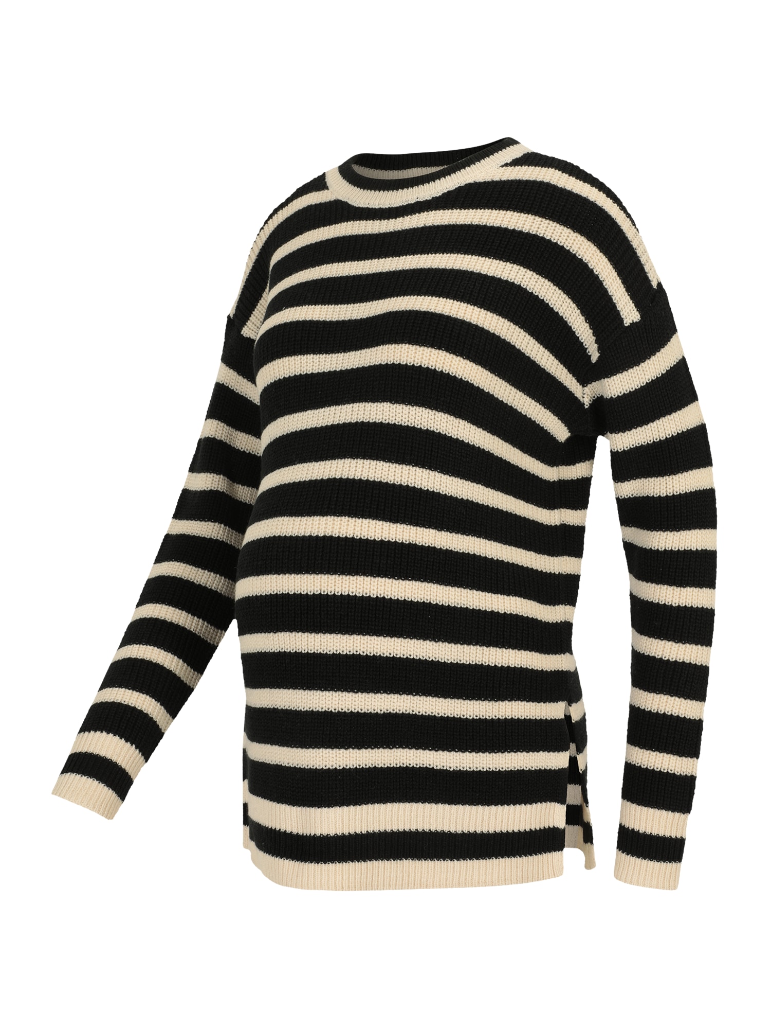Vero Moda Maternity Пуловер 'FABULOUS'  кремаво / черно