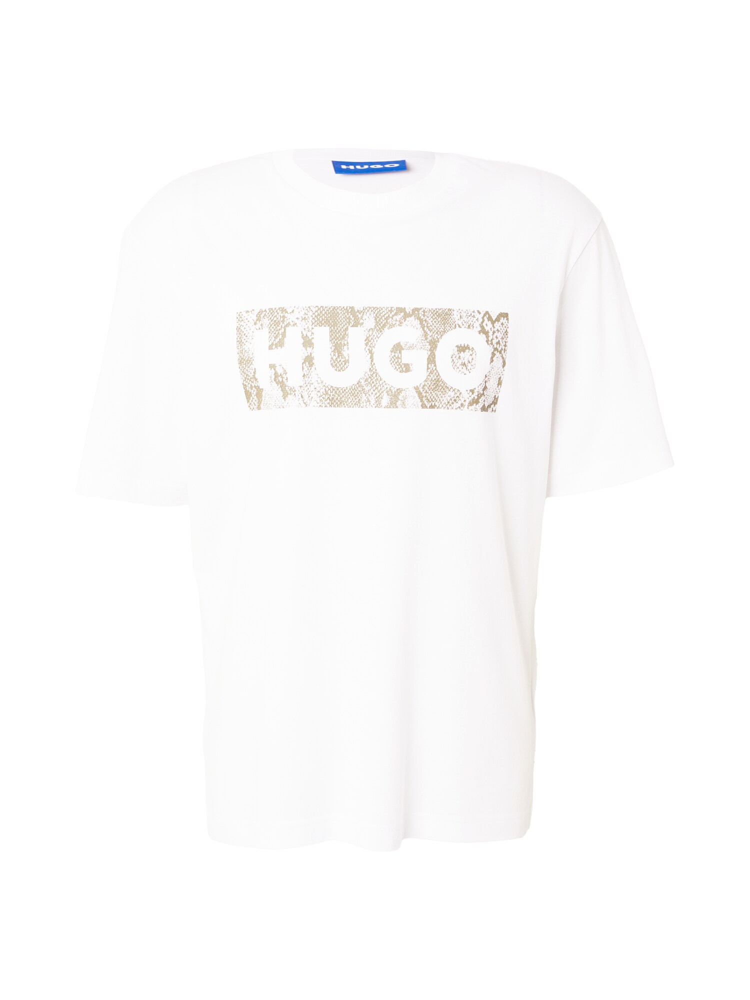 HUGO Tričko 'Nerpient'  kaki / biela