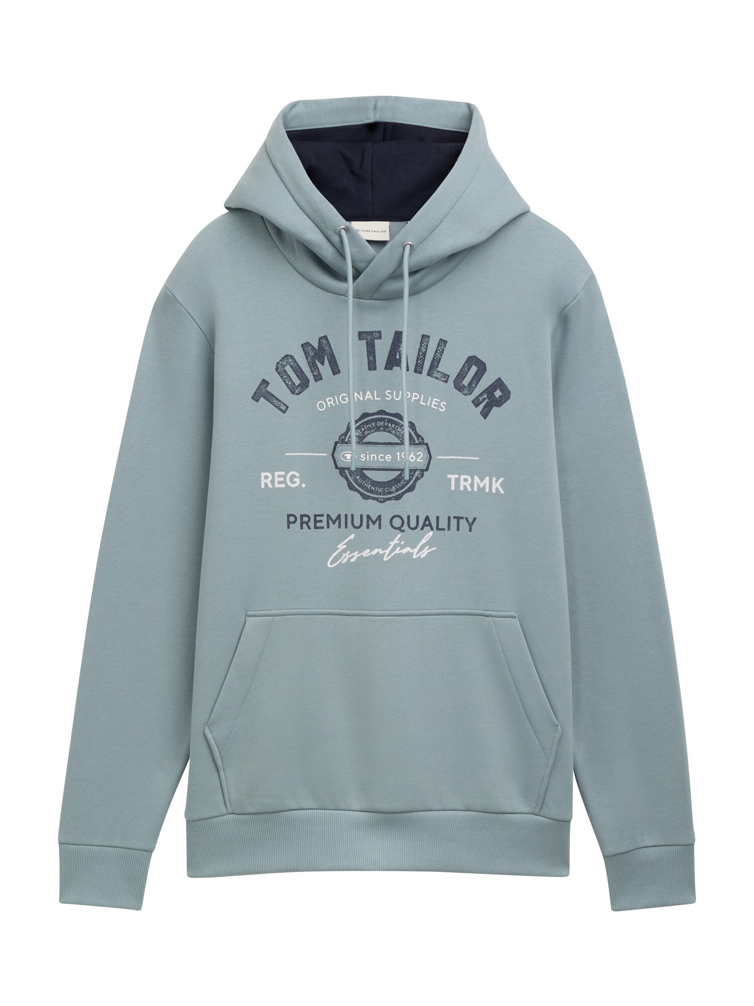 TOM TAILOR Mikina  tmavomodrá / petrolejová / biela