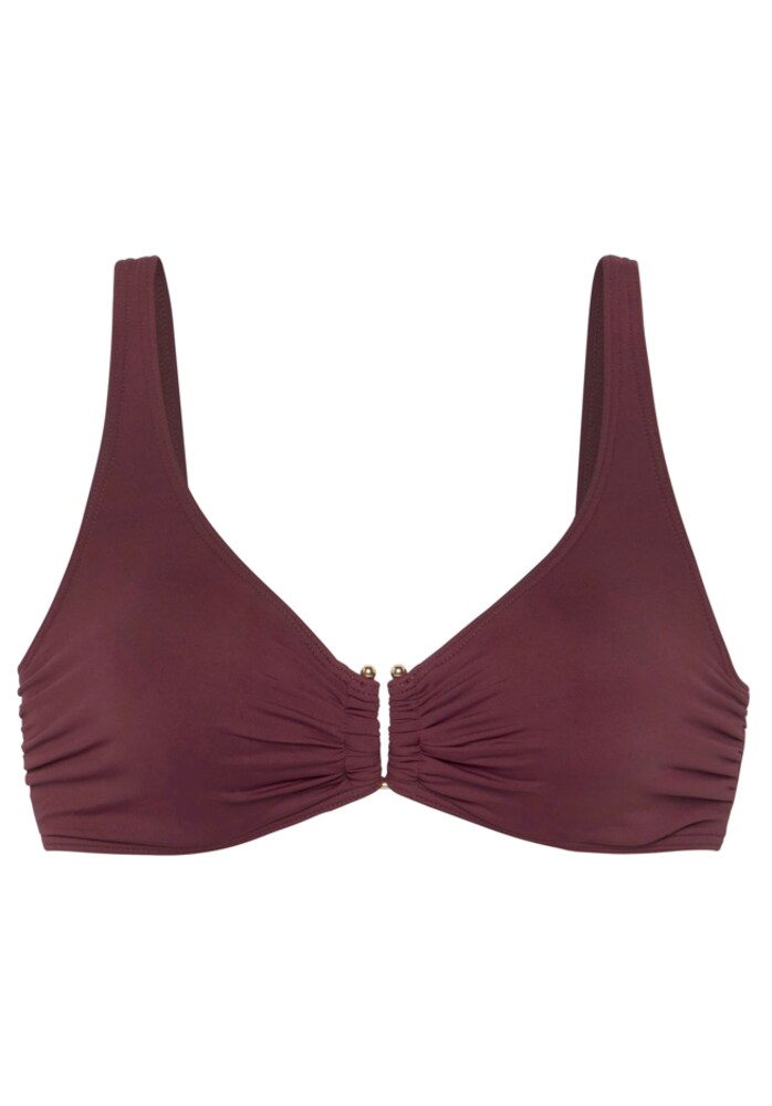 LASCANA Bikini Top Damen Größe 80 bordeaux