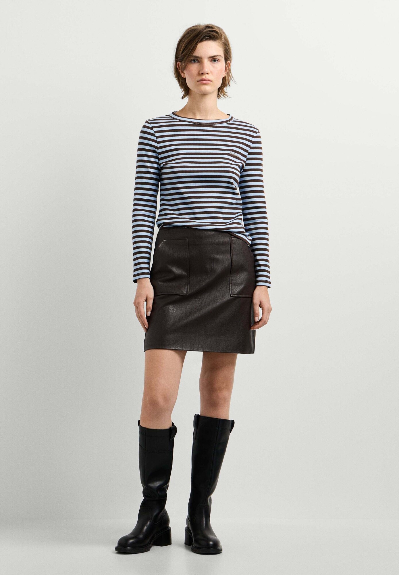 Pepe Jeans Camiseta 'Banit'  azul cielo / marrón – imagen 2