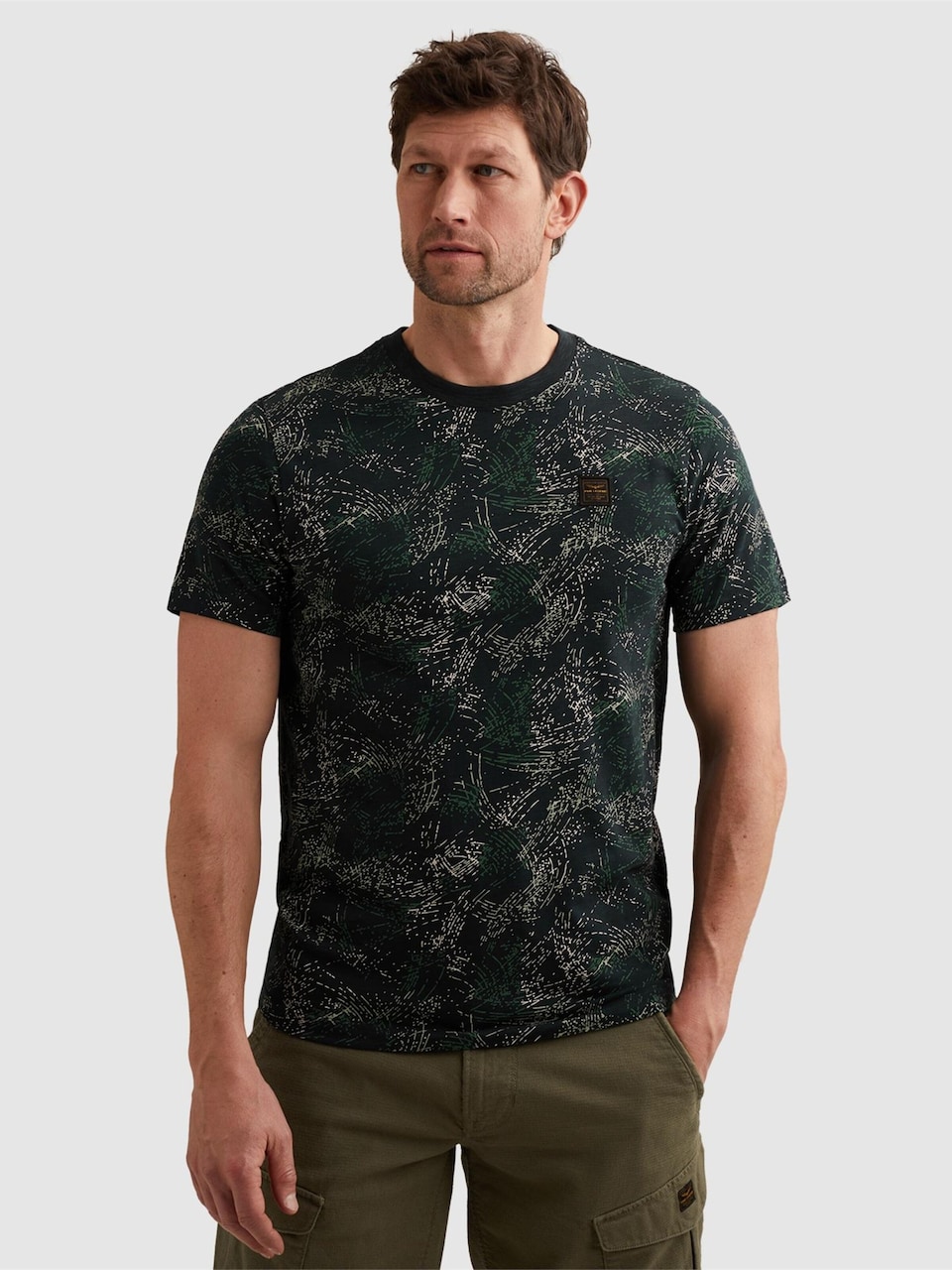 T-shirt 'T-shirt in slub jersey with allover print'
