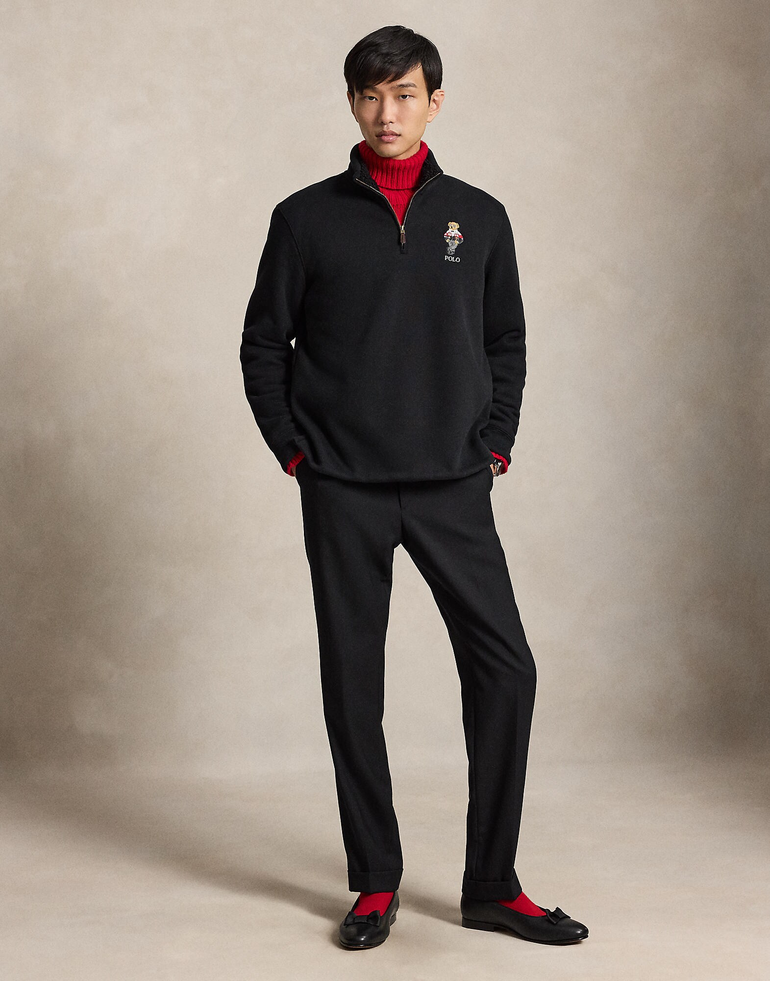 Polo Ralph Lauren Sudadera  marrón claro / gris / negro / blanco – imagen 4