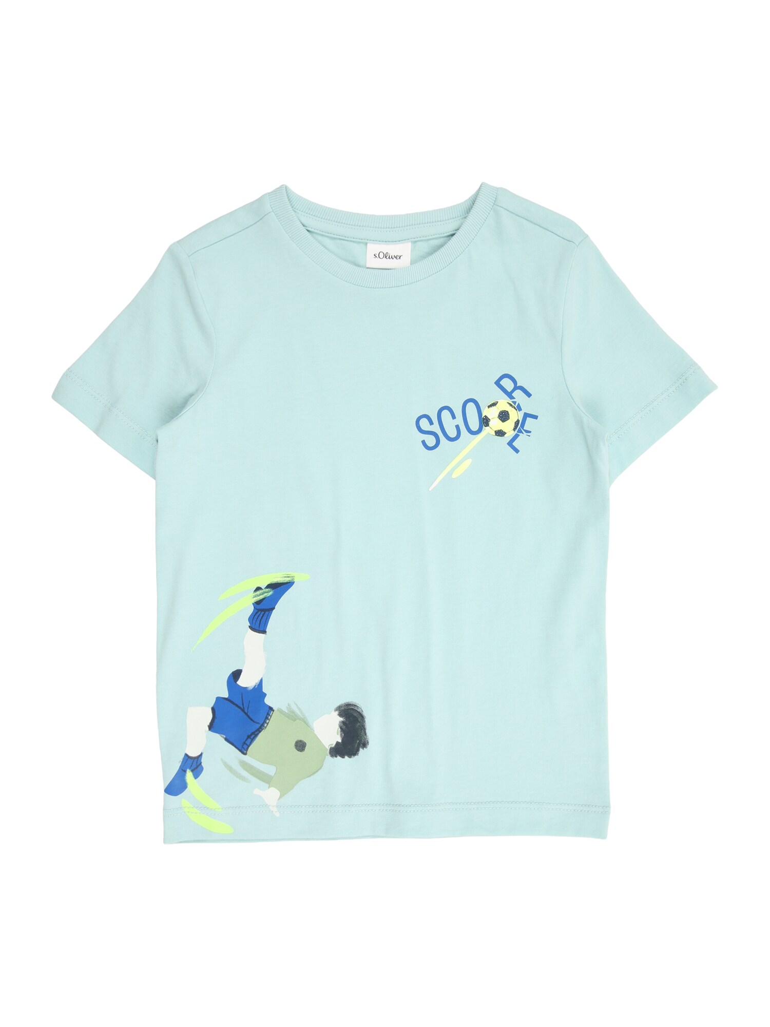 s.Oliver Tricou  albastru regal / albastru deschis / oliv / negru