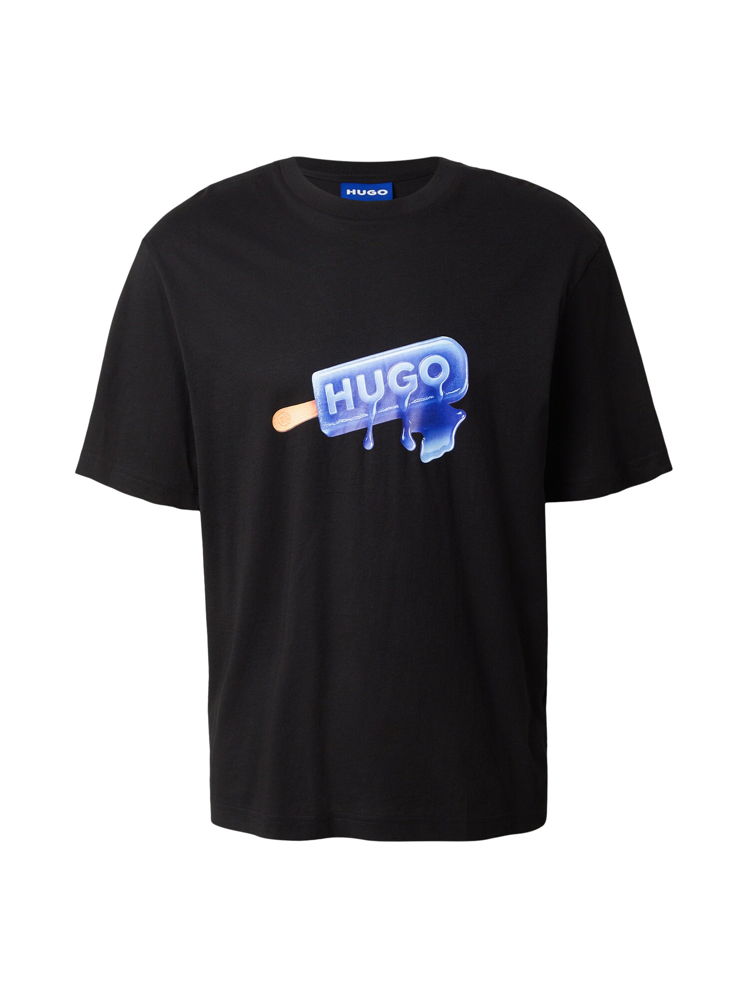 HUGO Tricou 'Noglasy'  albastru regal / albastru deschis / maro deschis / negru