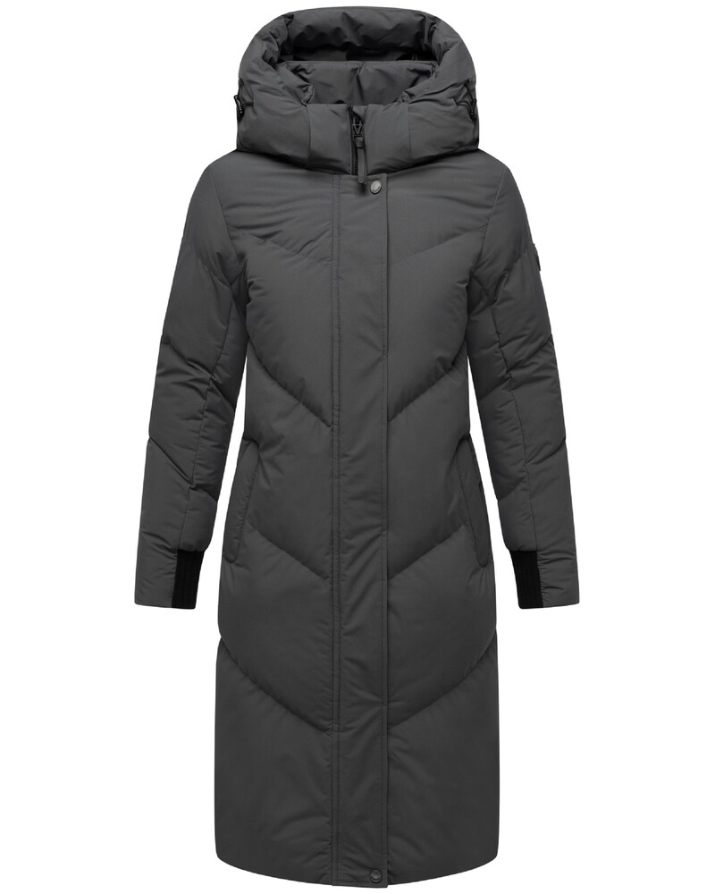 MARIKOO Mantel 'Teonaa 16' Damen Größe M dunkelgrau Wintermantel