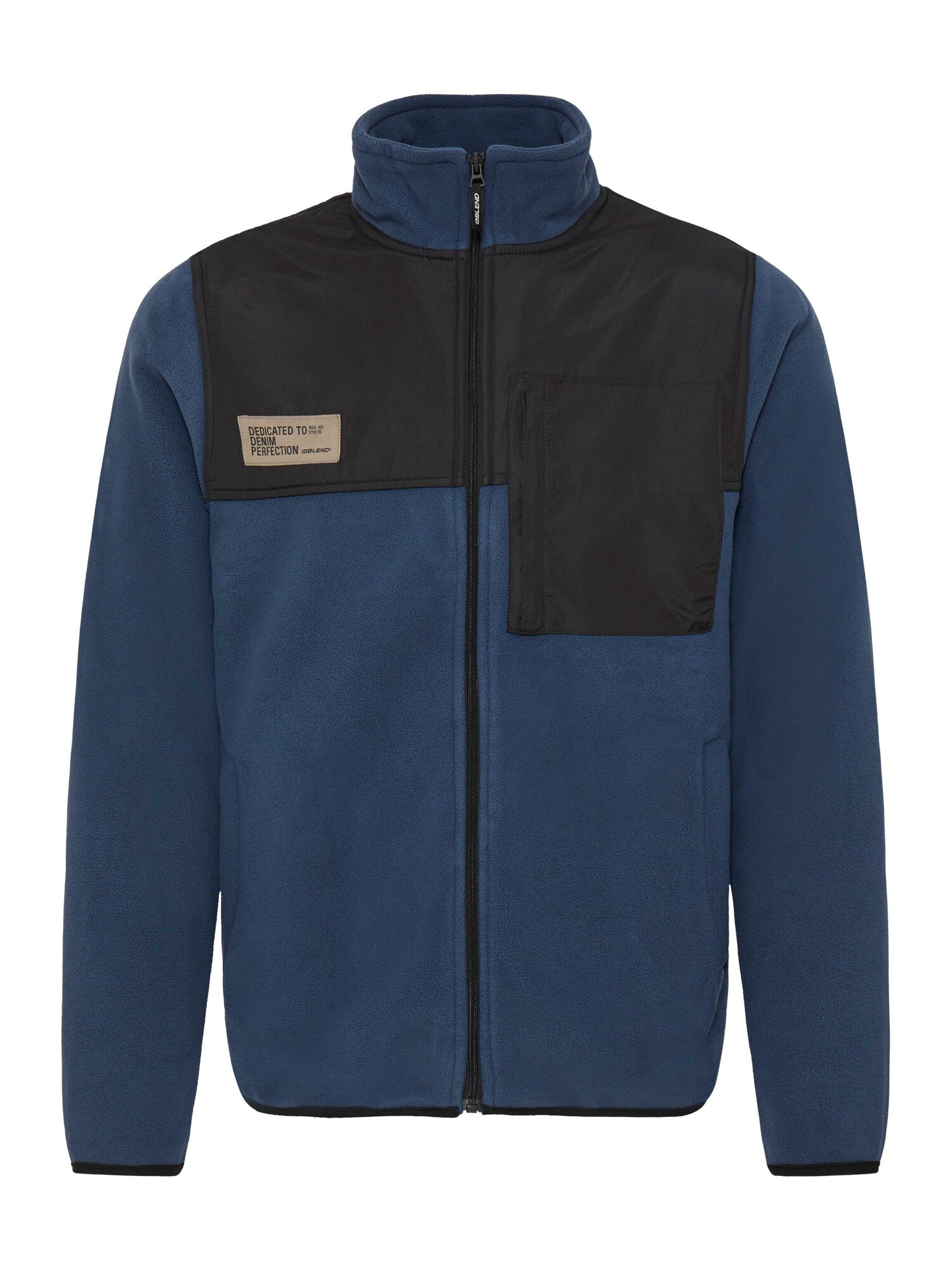 BLEND Chaqueta polar 'Mas' azul / negro / blanco