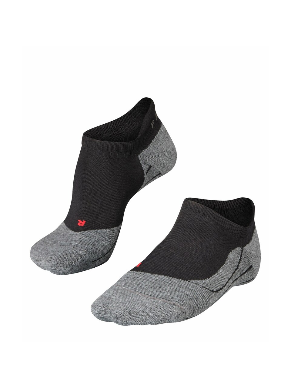 Sportsockor gråmelerad / röd