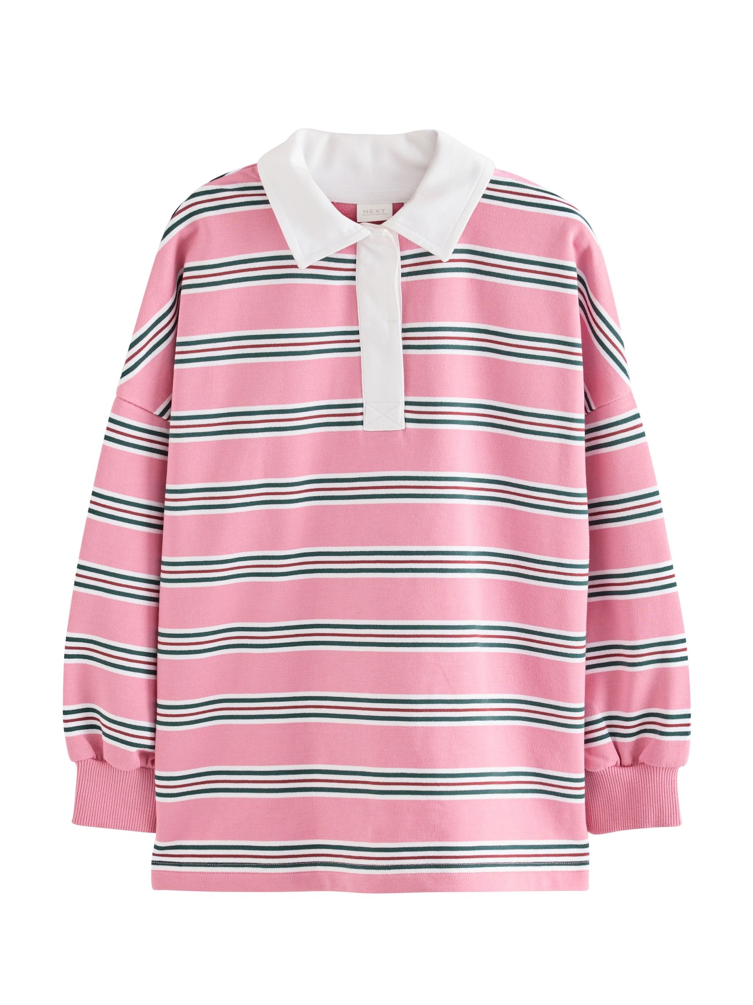 Next Tricou verde pin / roz / roz pitaya / alb
