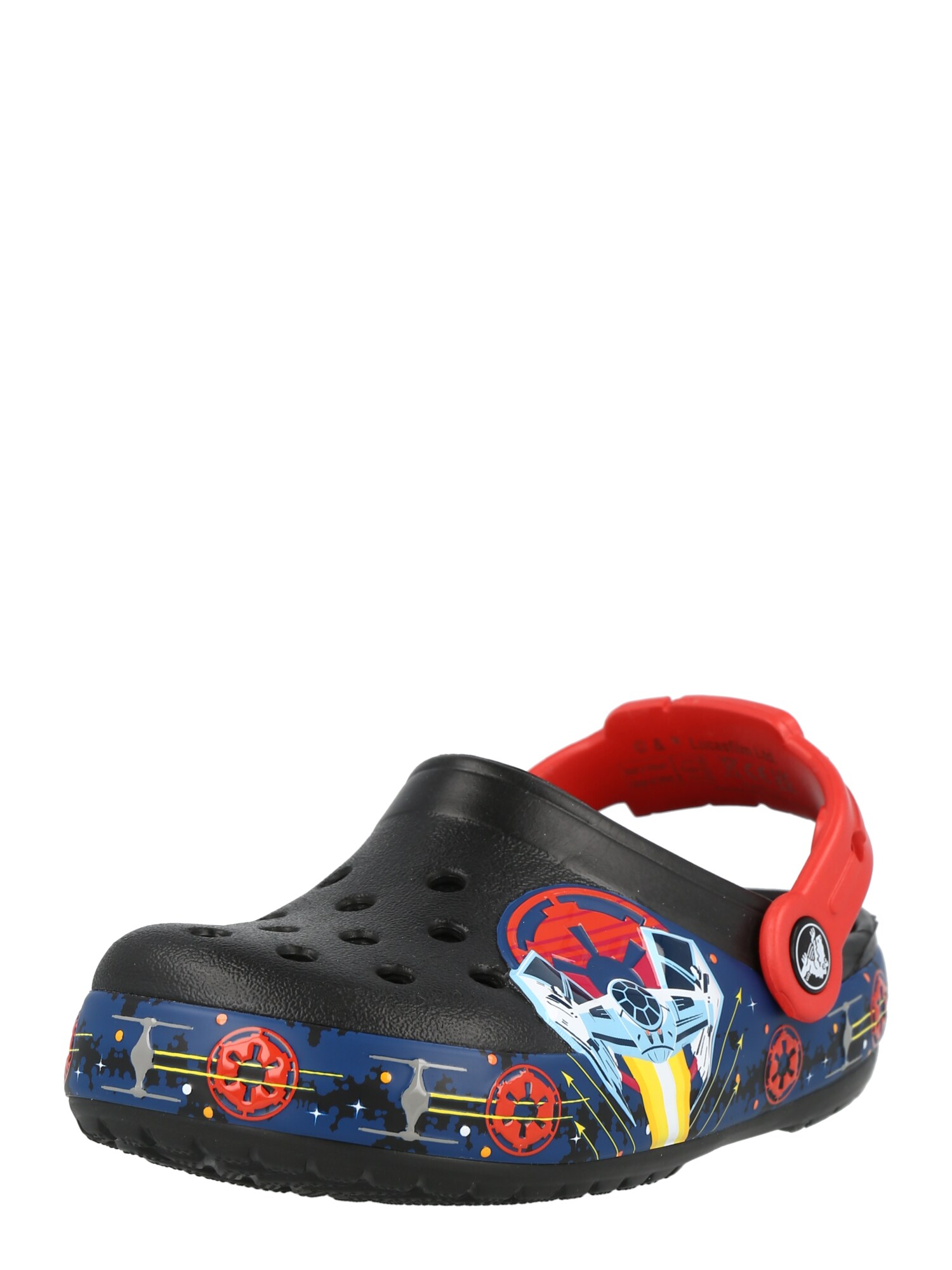Crocs Atviri batai 'Darth Vader' tamsiai mėlyna / šviesiai mėlyna / raudona / juoda
