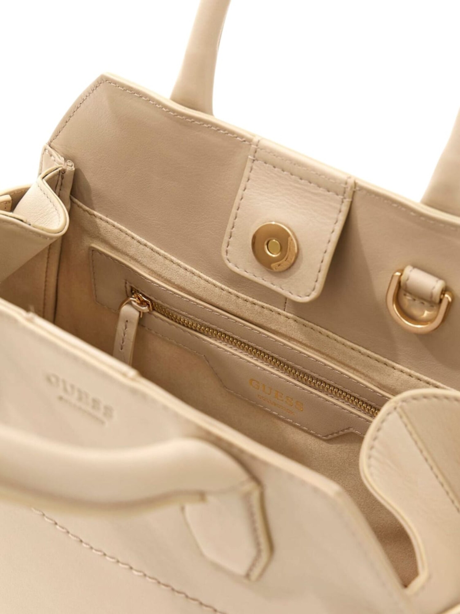GUESS Bolso de hombro 'Guess Sac Bandoulière Yulia Small Satchel Sand' beige – imagen 3