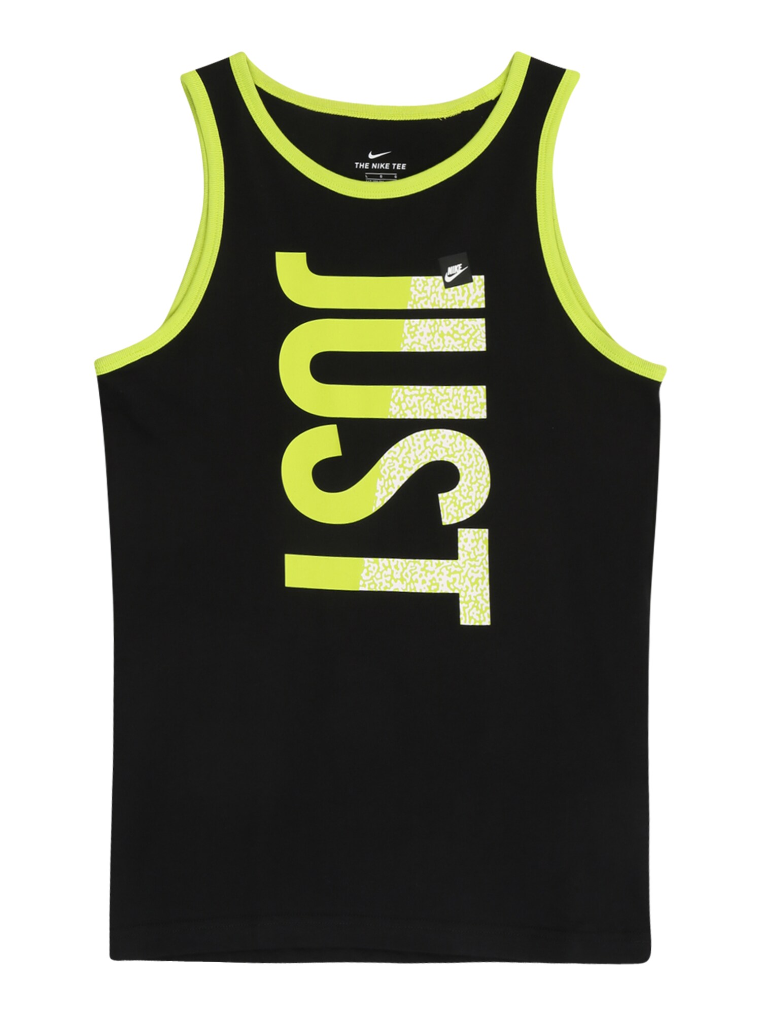 Nike Sportswear Marškinėliai  juoda / balta / neoninė geltona