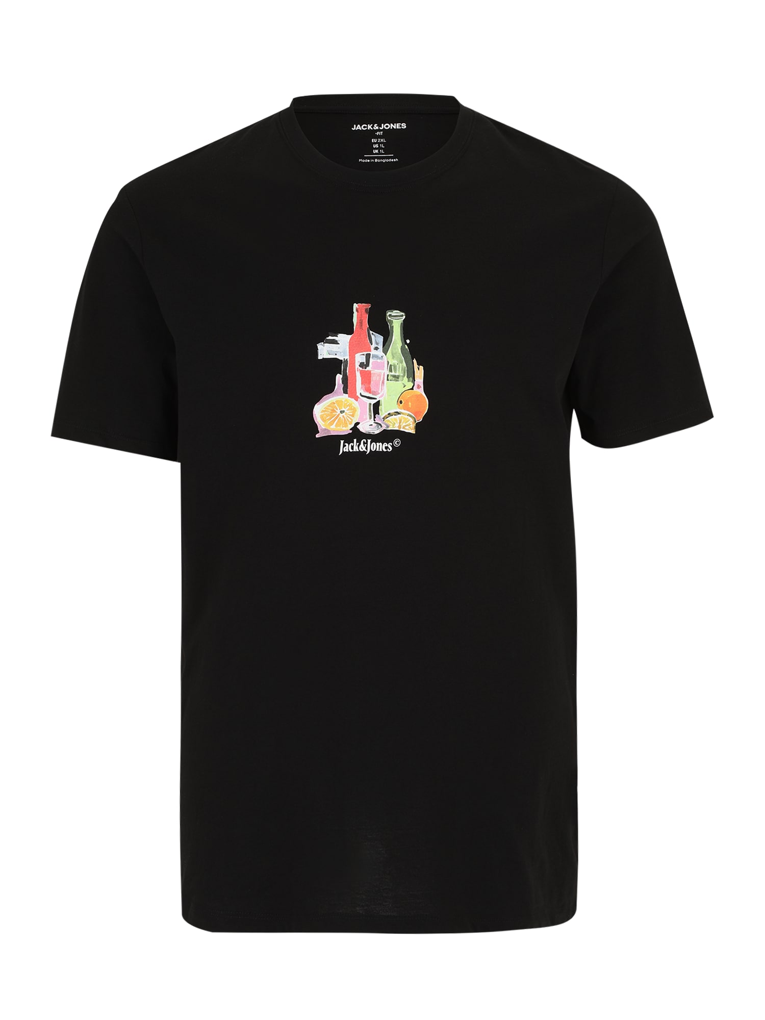 Jack & Jones Plus Póló  orchidea / narancs / fekete / fehér akciós termékkép 1