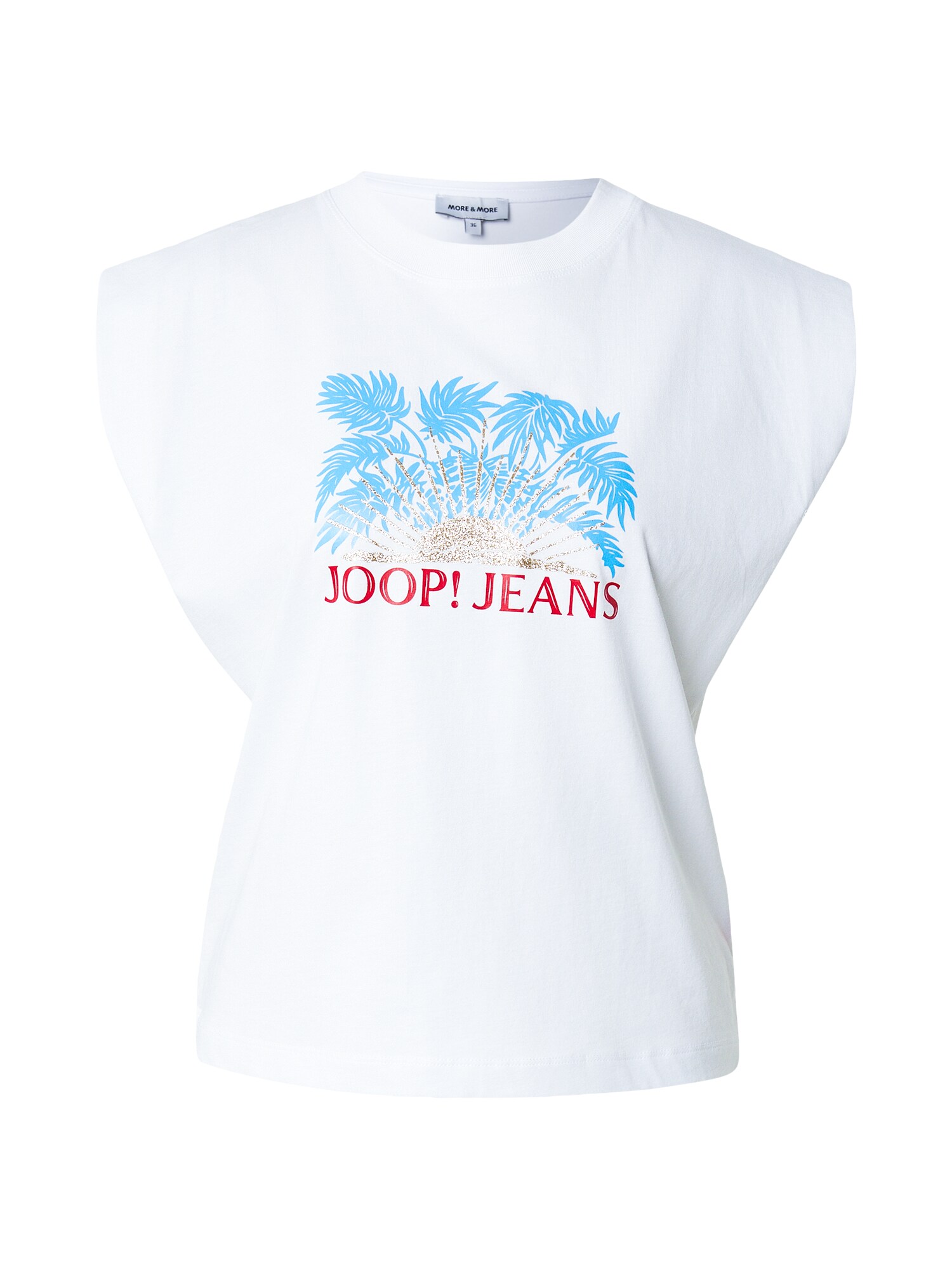 JOOP! Jeans Tricou Tosha  albastru / alb