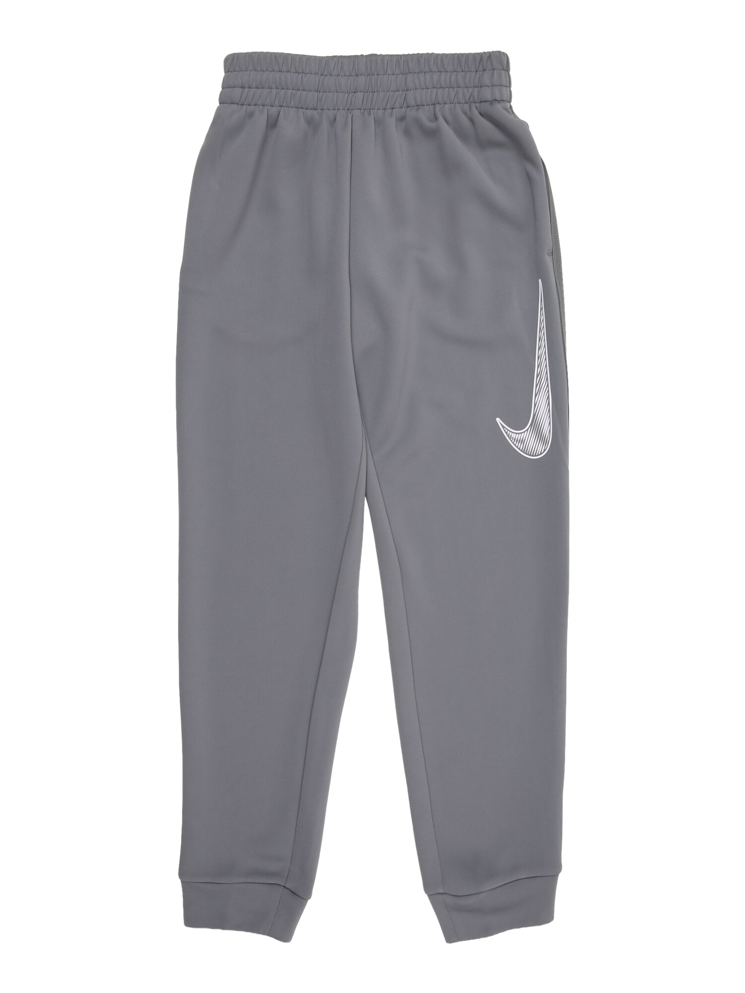 NIKE Športové nohavice  tmavosivá / biela