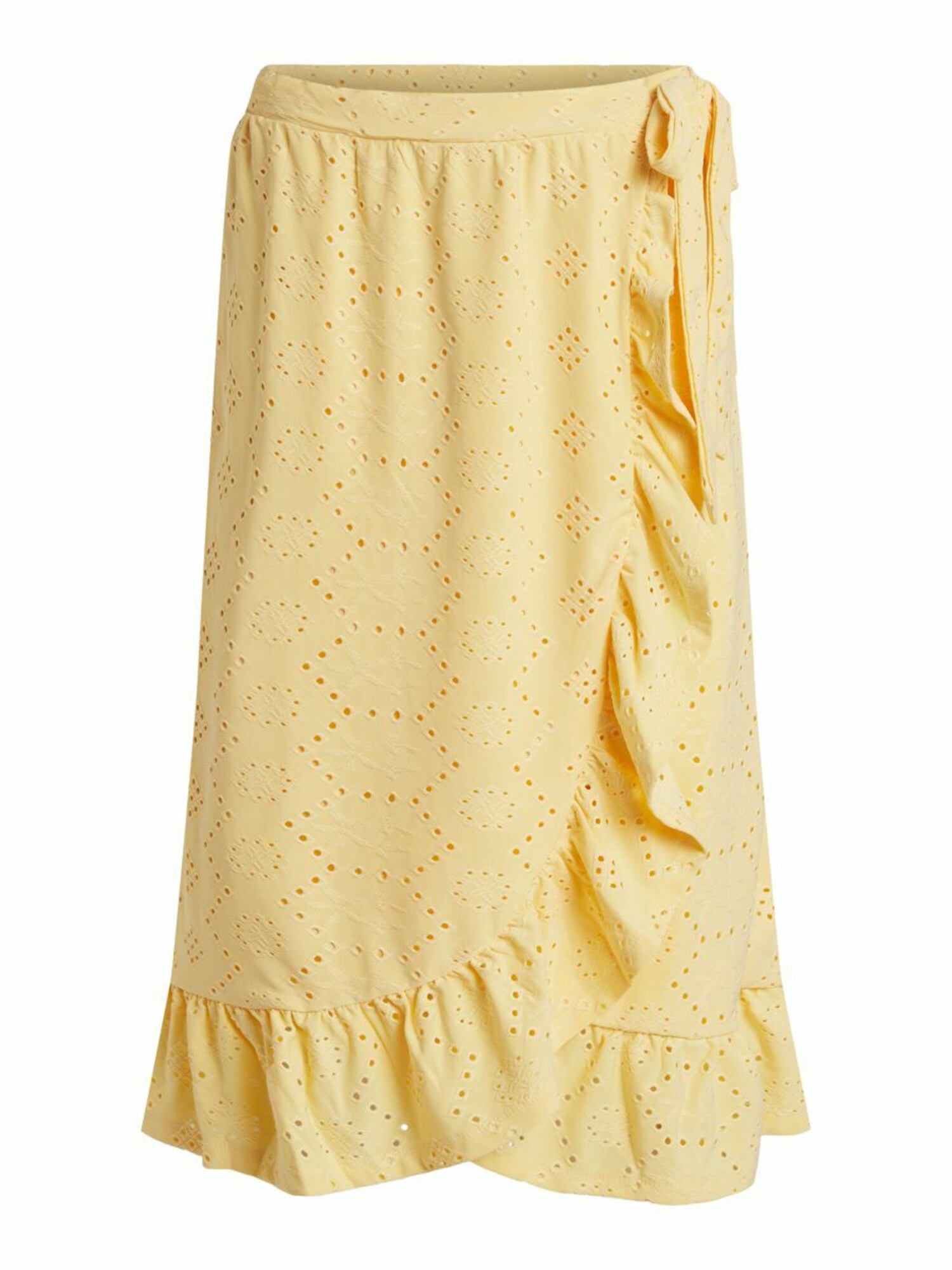 VILA Fustă Tawa  galben deschis