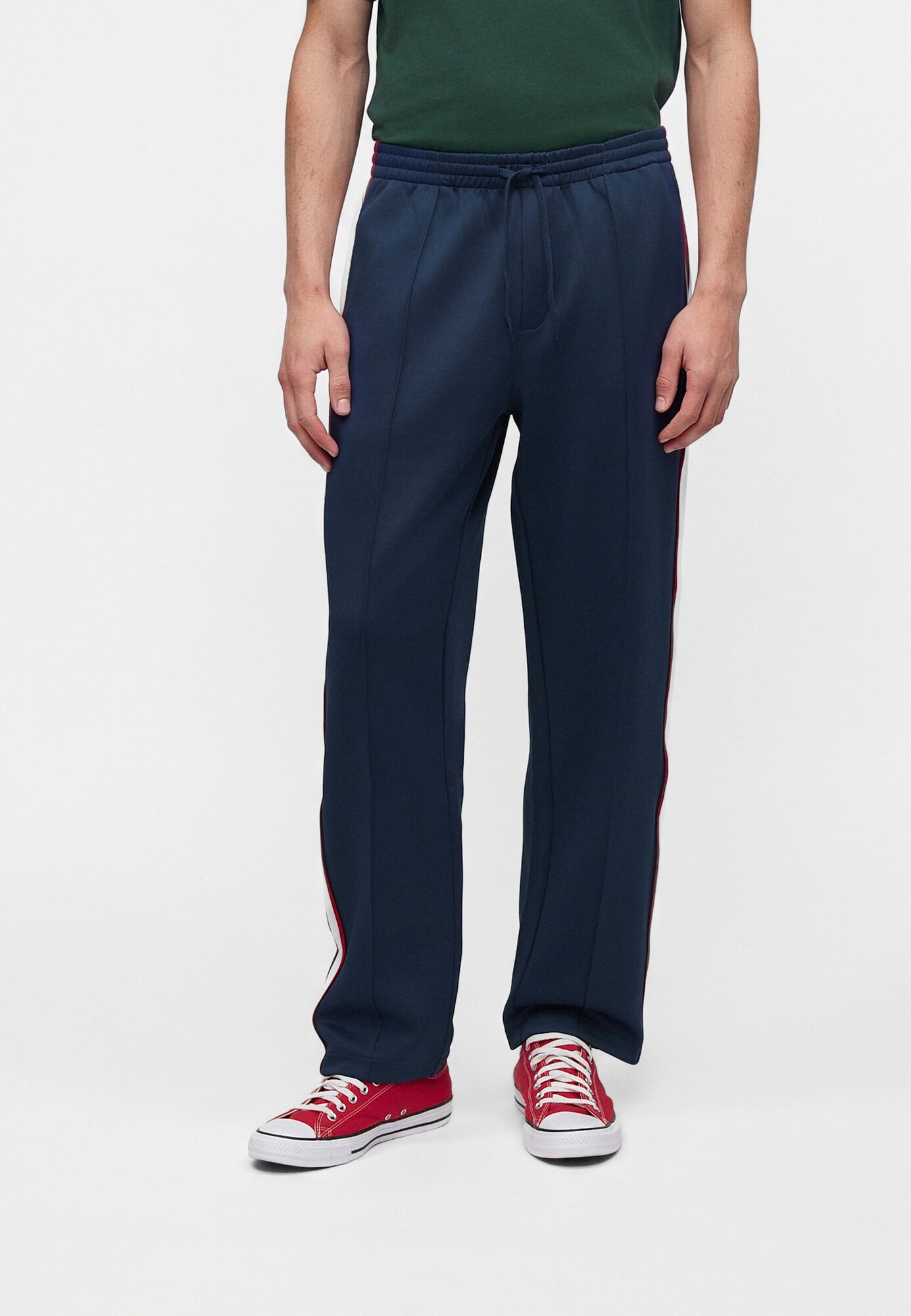CONVERSE Pantalón  navy / rojo / blanco – imagen 3
