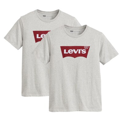 LEVI'S ® Camiseta  gris / rojo sangre / blanco