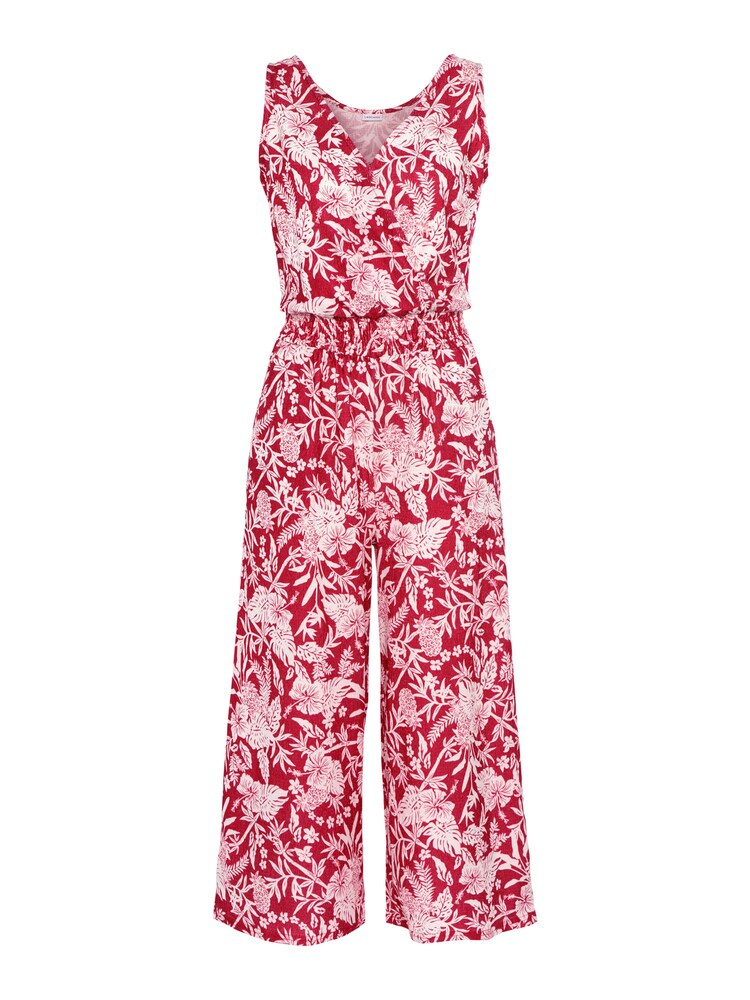 LASCANA Jumpsuit Damen Größe M rot / weiß