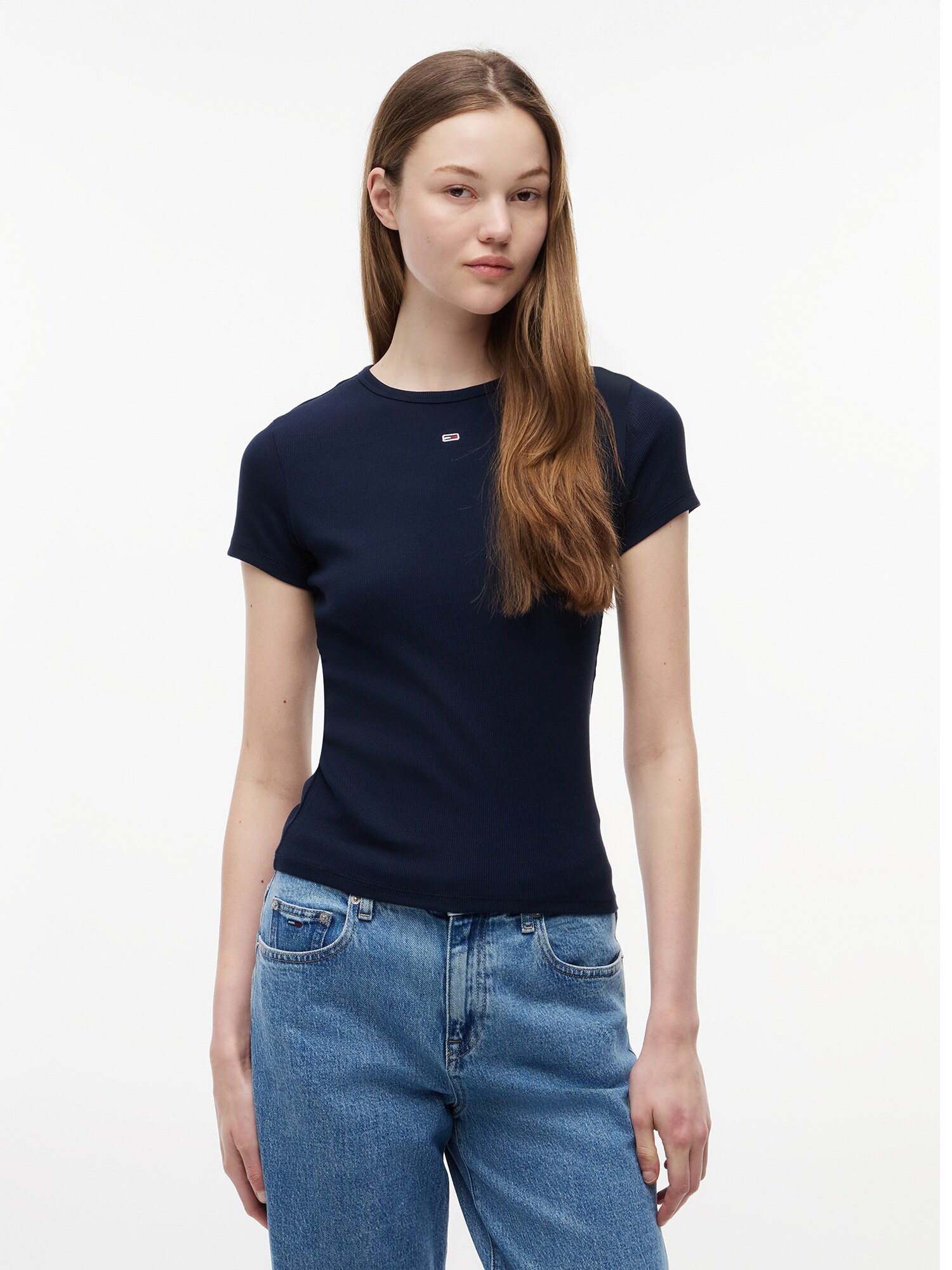 Tommy Jeans Tričko 'ESSENTIAL' modrá / červená / biela (obrázok 6)